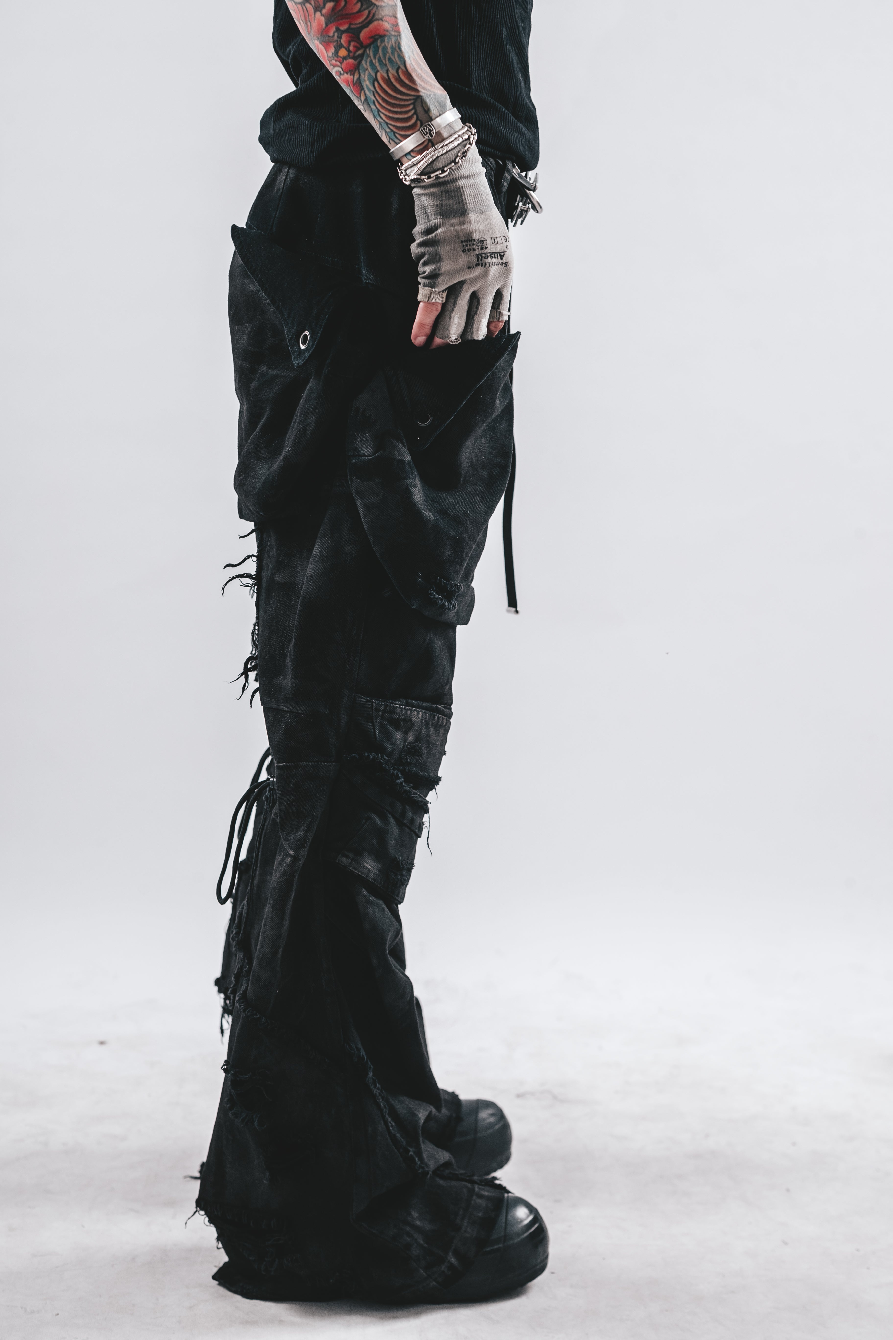 DRKLEI WAXED ORION BAGGY PANTS