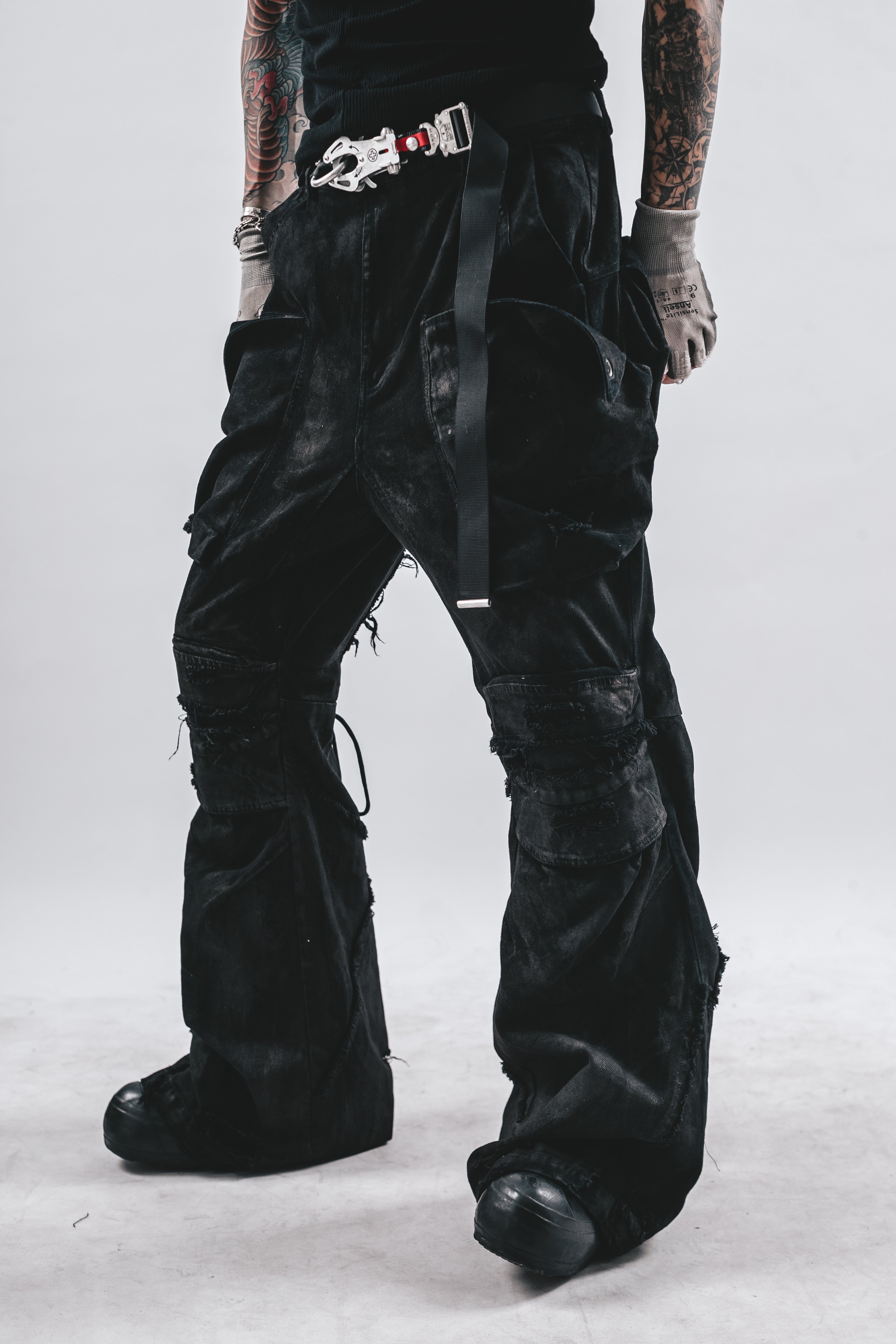 DRKLEI WAXED ORION BAGGY PANTS