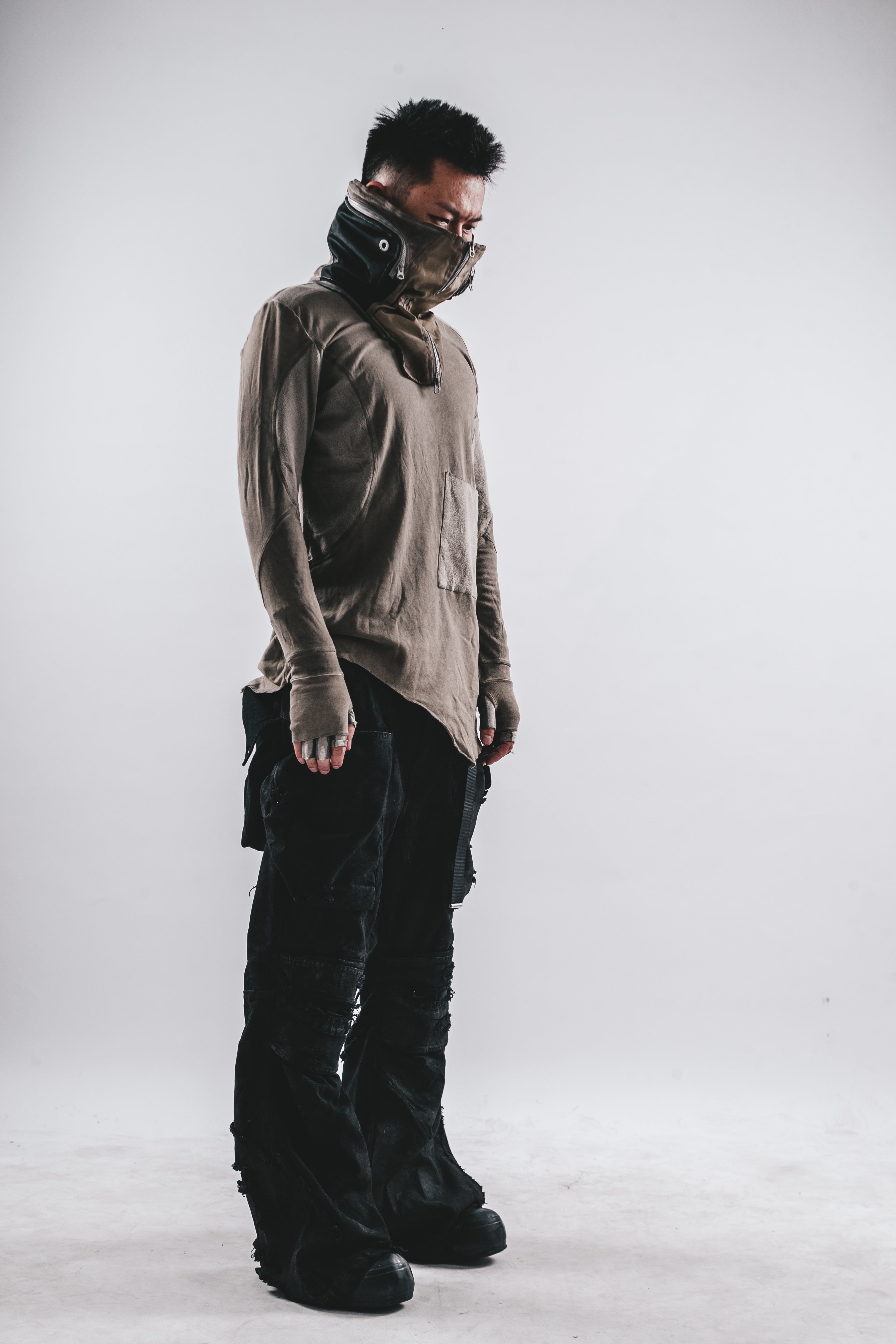 DRKLEI WASHED PATCHED LONG TEE