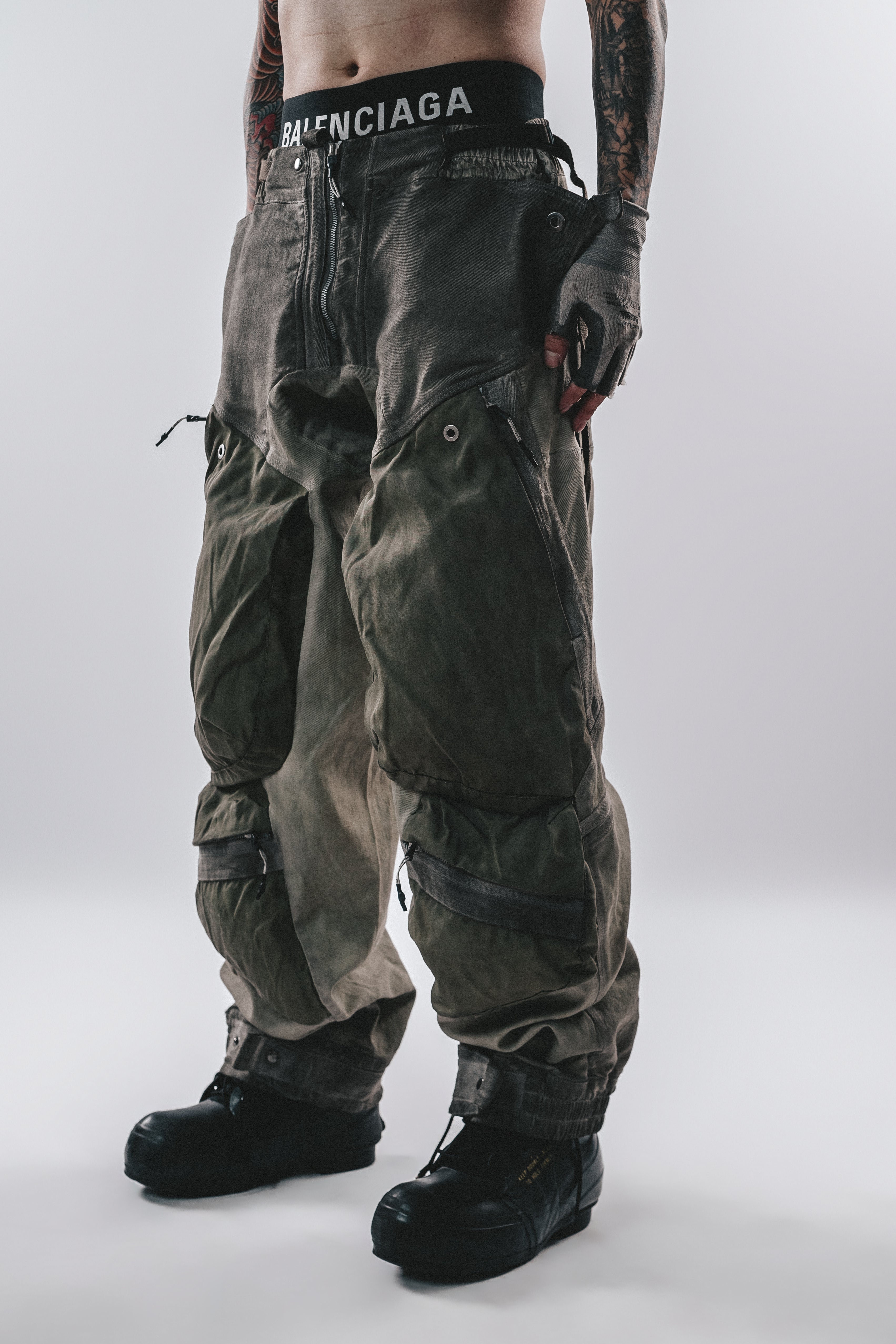 DRKLEI 3D CARGO FUSED PANTS