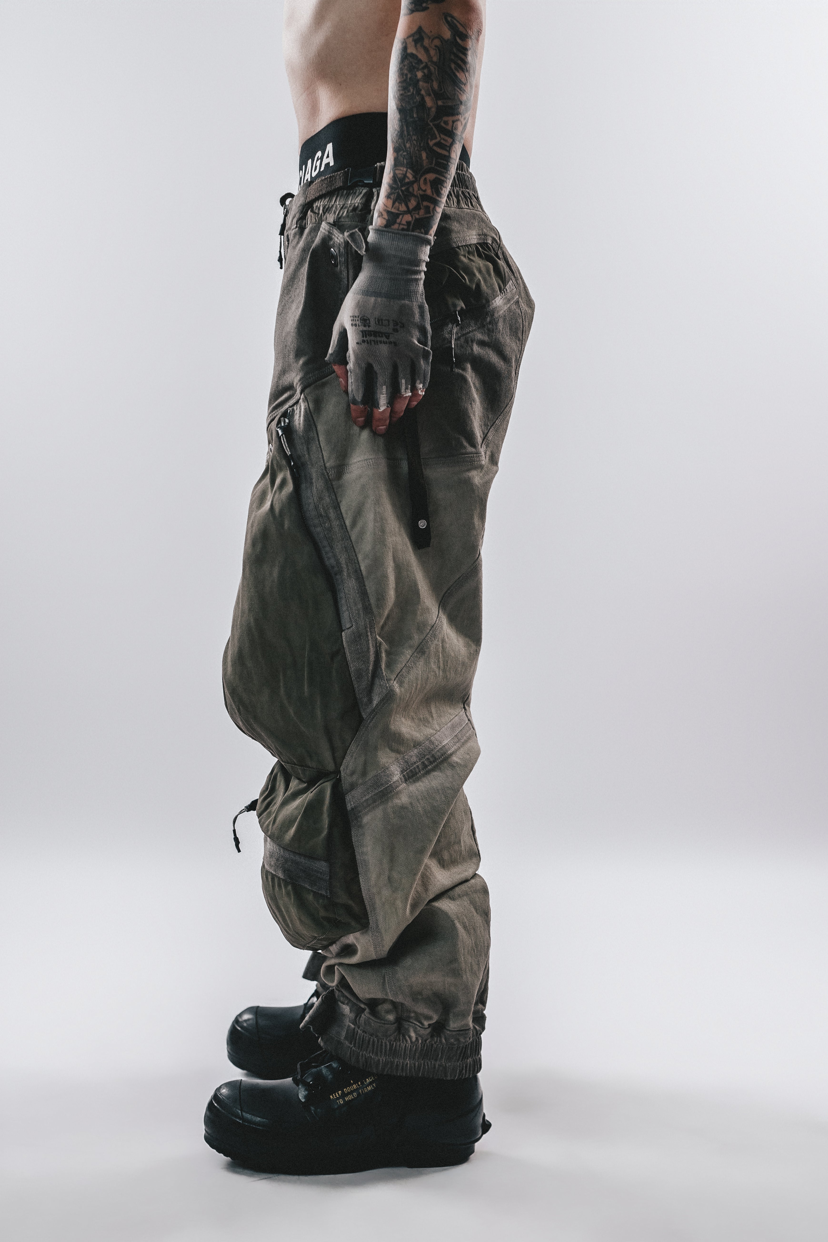 DRKLEI 3D CARGO FUSED PANTS