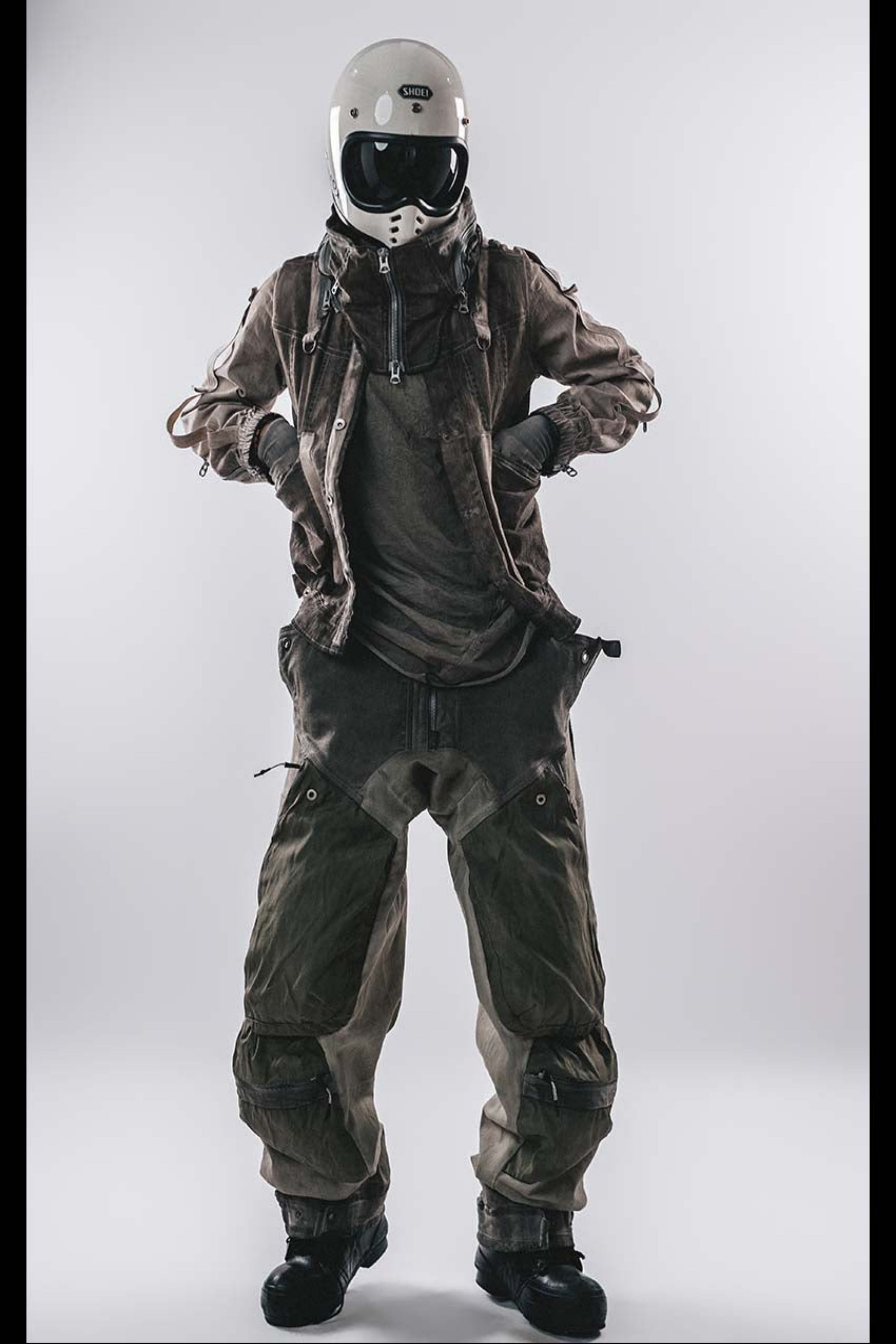 DRKLEI WASHED HOODED MESH JACKET