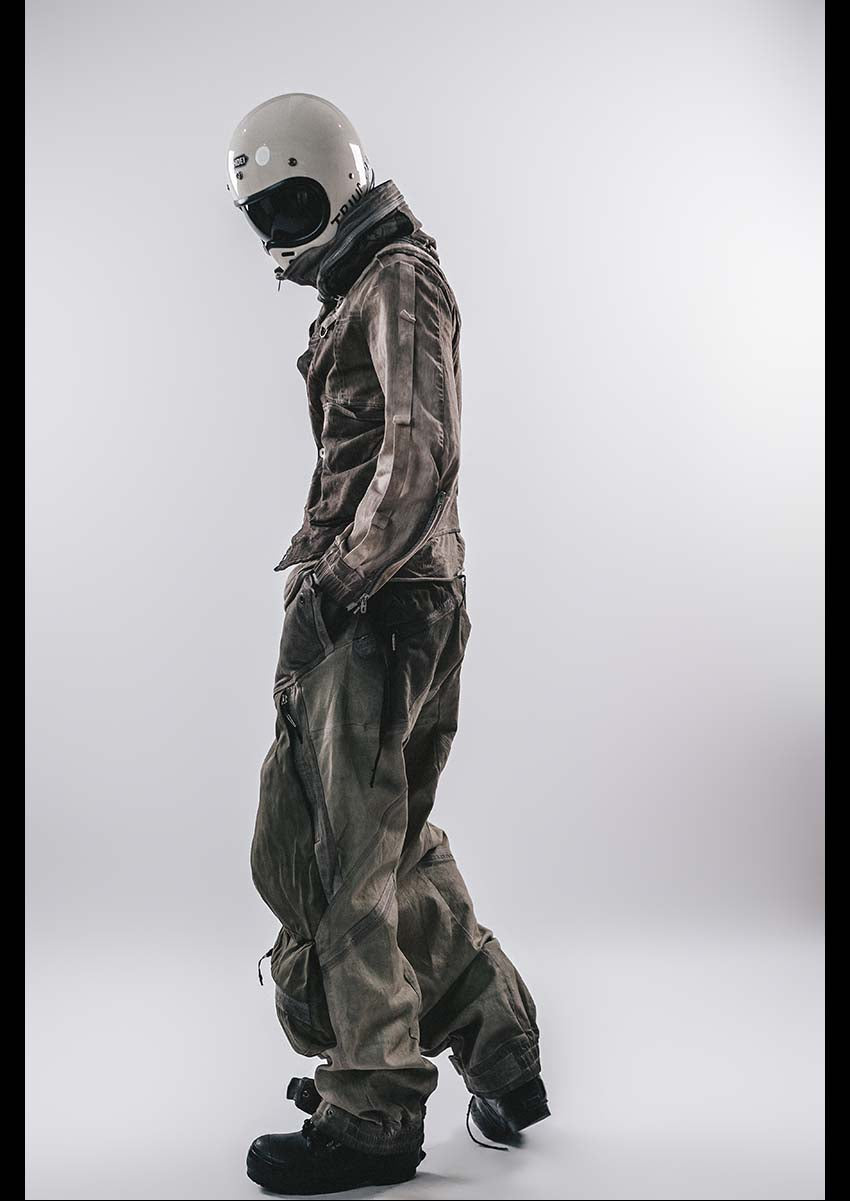 DRKLEI WASHED HOODED MESH JACKET