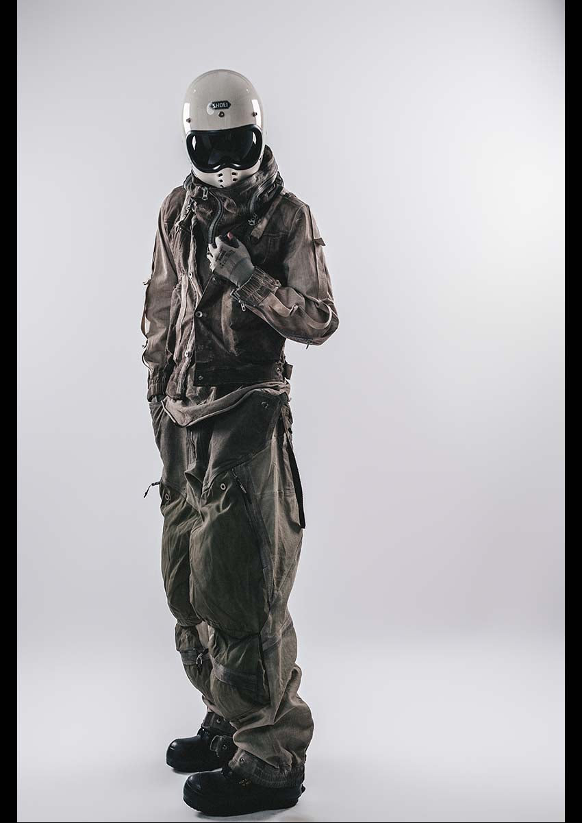 DRKLEI WASHED HOODED MESH JACKET