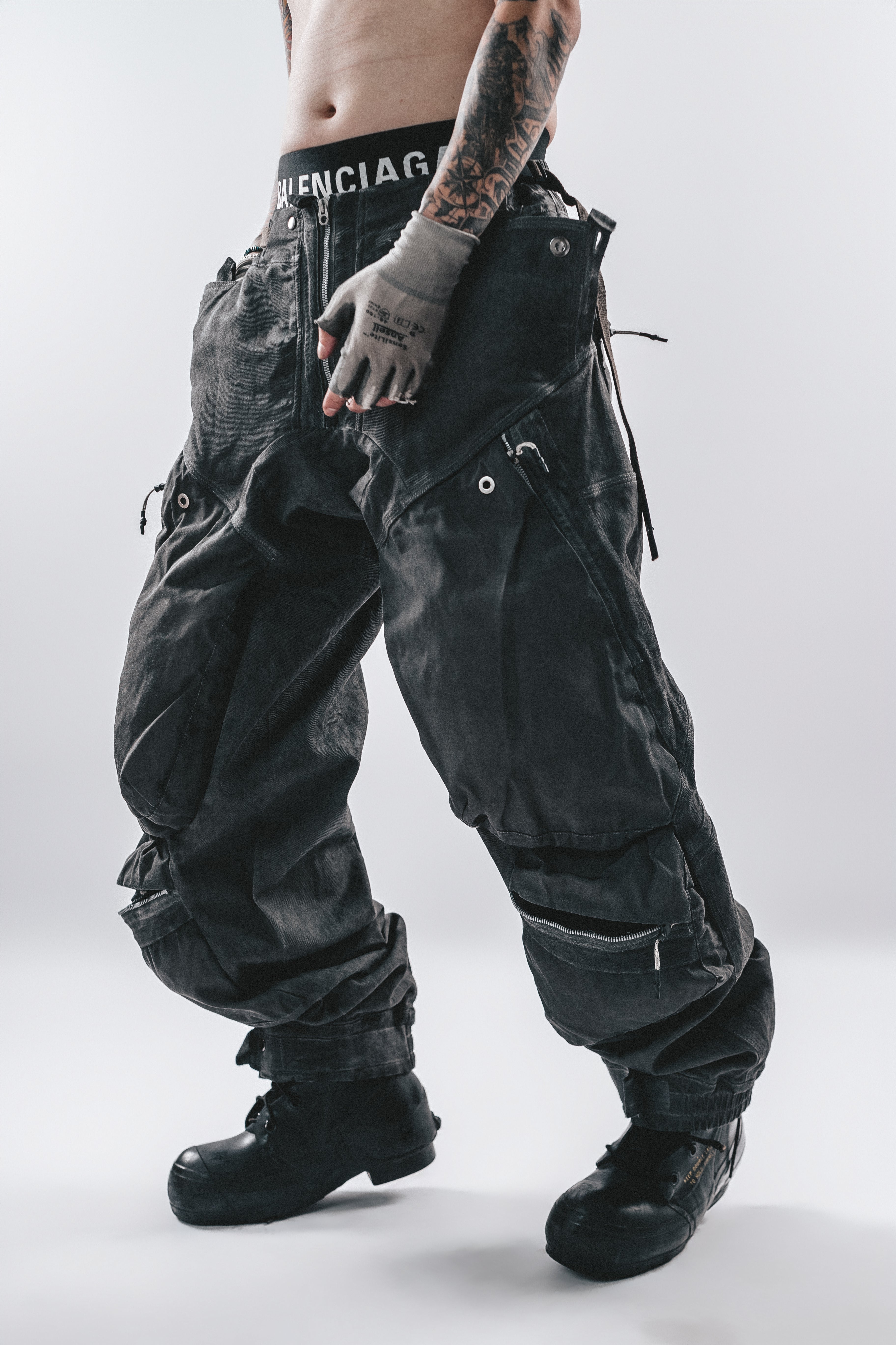 DRKLEI 3D CARGO FUSED PANTS