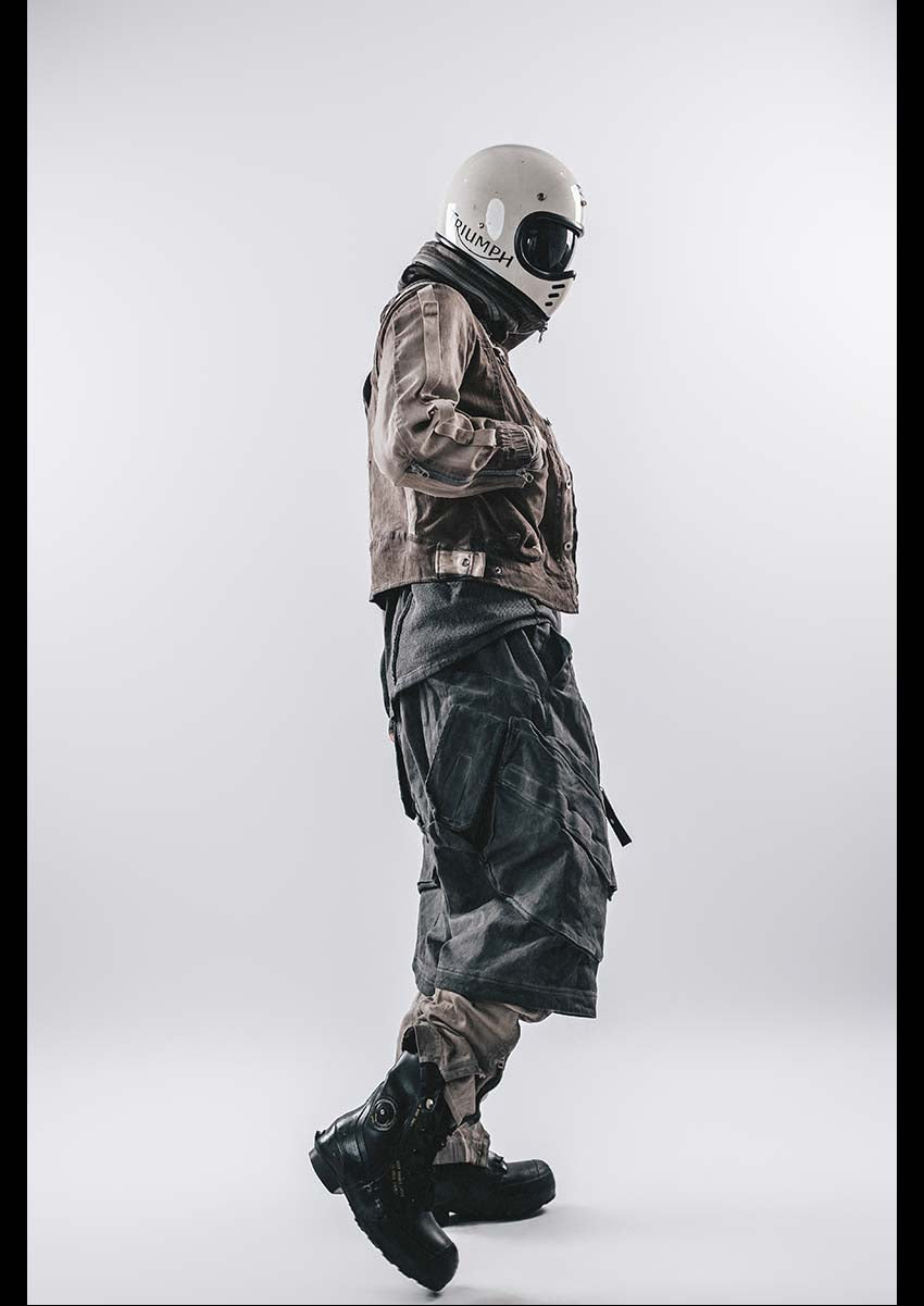 DRKLEI WASHED HOODED MESH JACKET