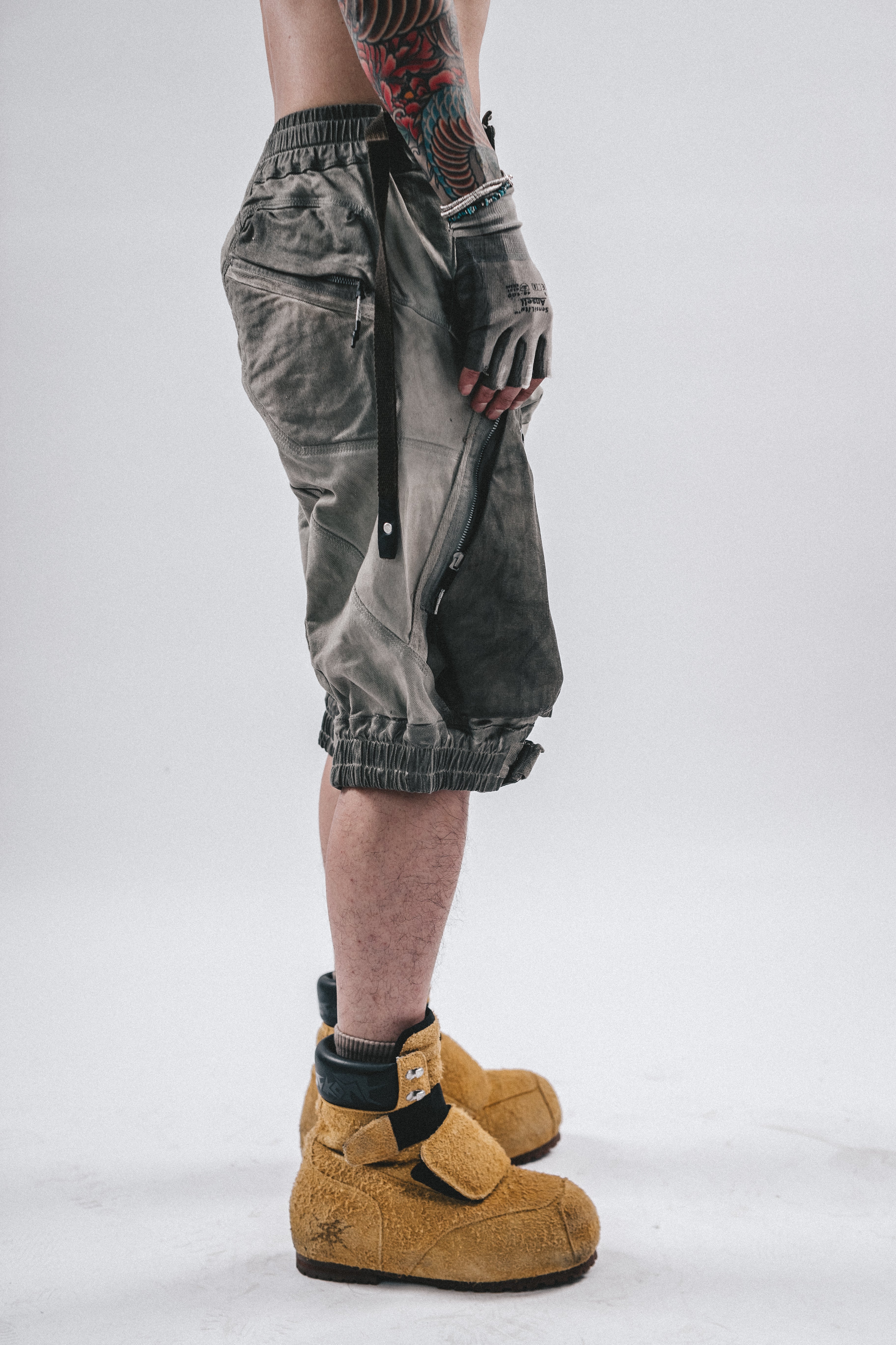 DRKLEI PATCHED TECH DUST SHORTS