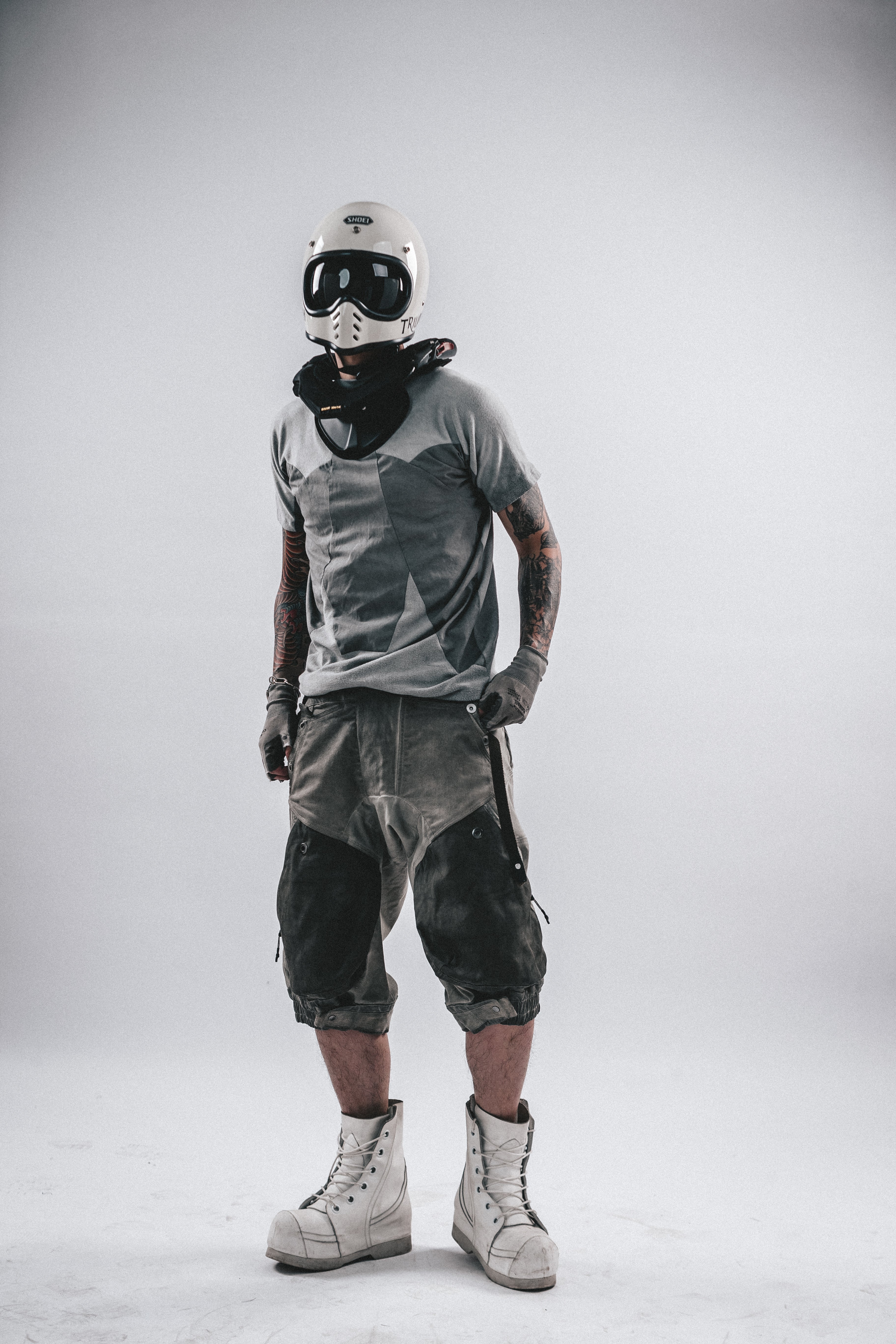 DRKLEI PATCHED TECH DUST SHORTS