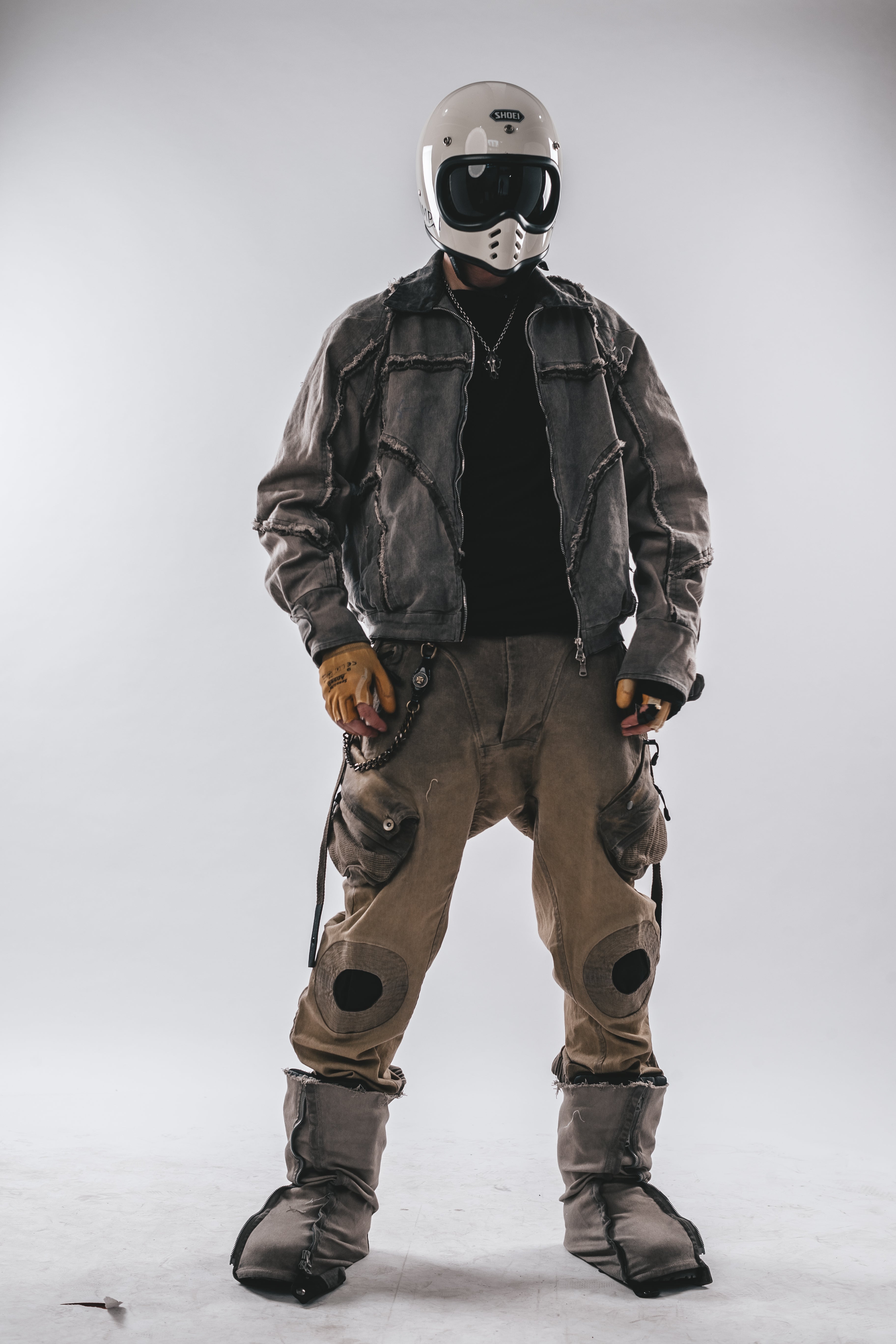 Detroit-Washed Raw Hem Short Jacket