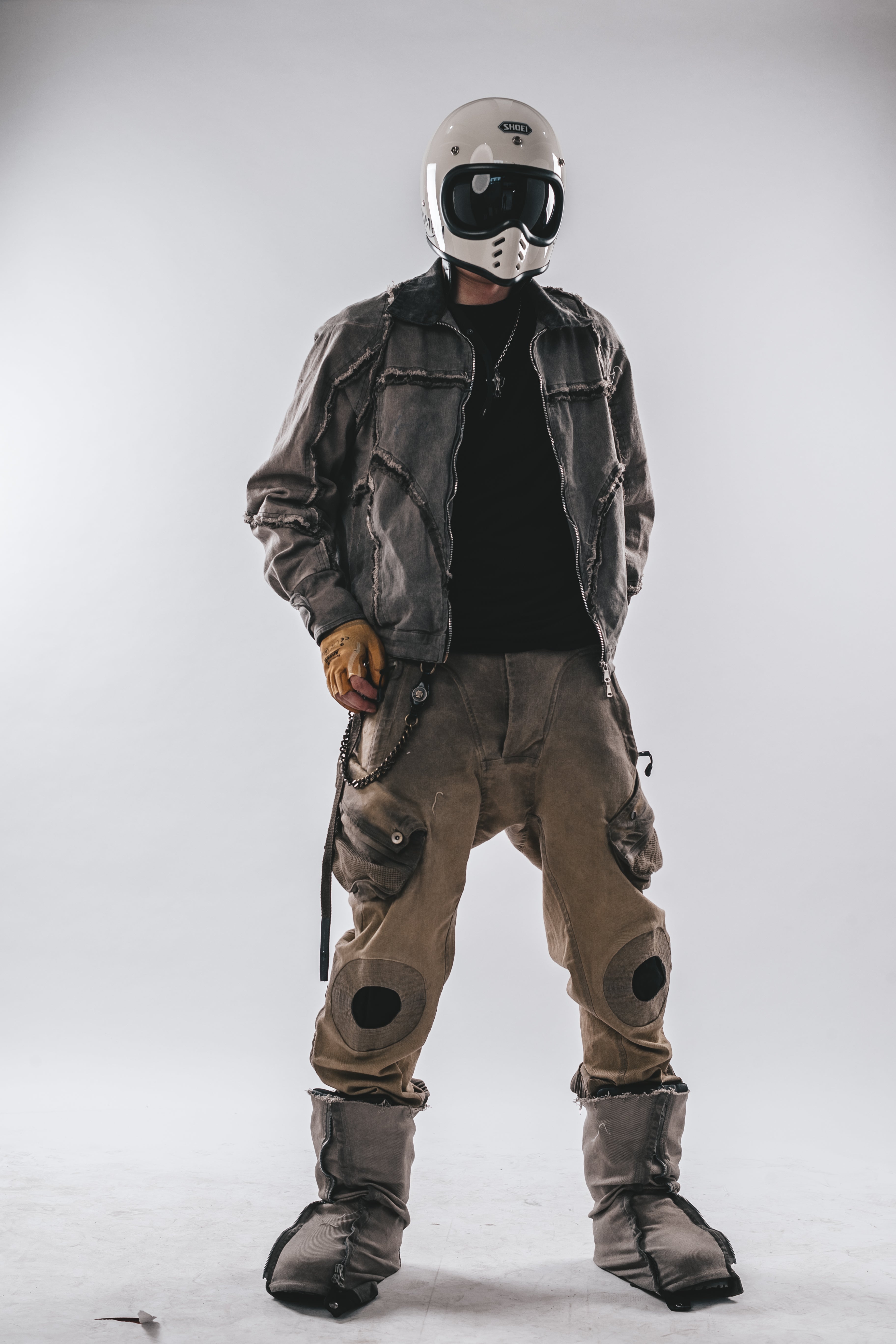 Detroit-Washed Raw Hem Short Jacket