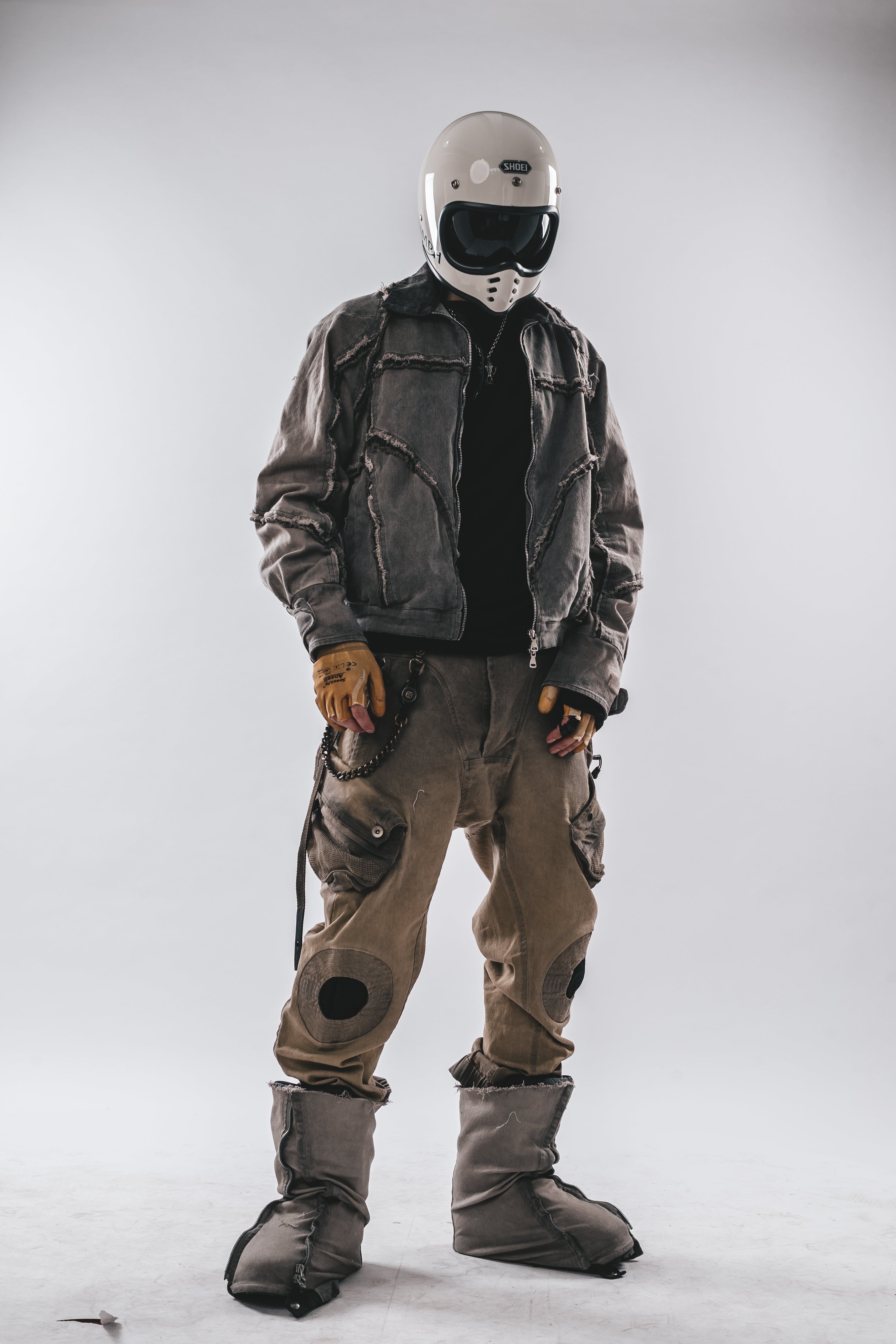 Detroit-Washed Raw Hem Short Jacket