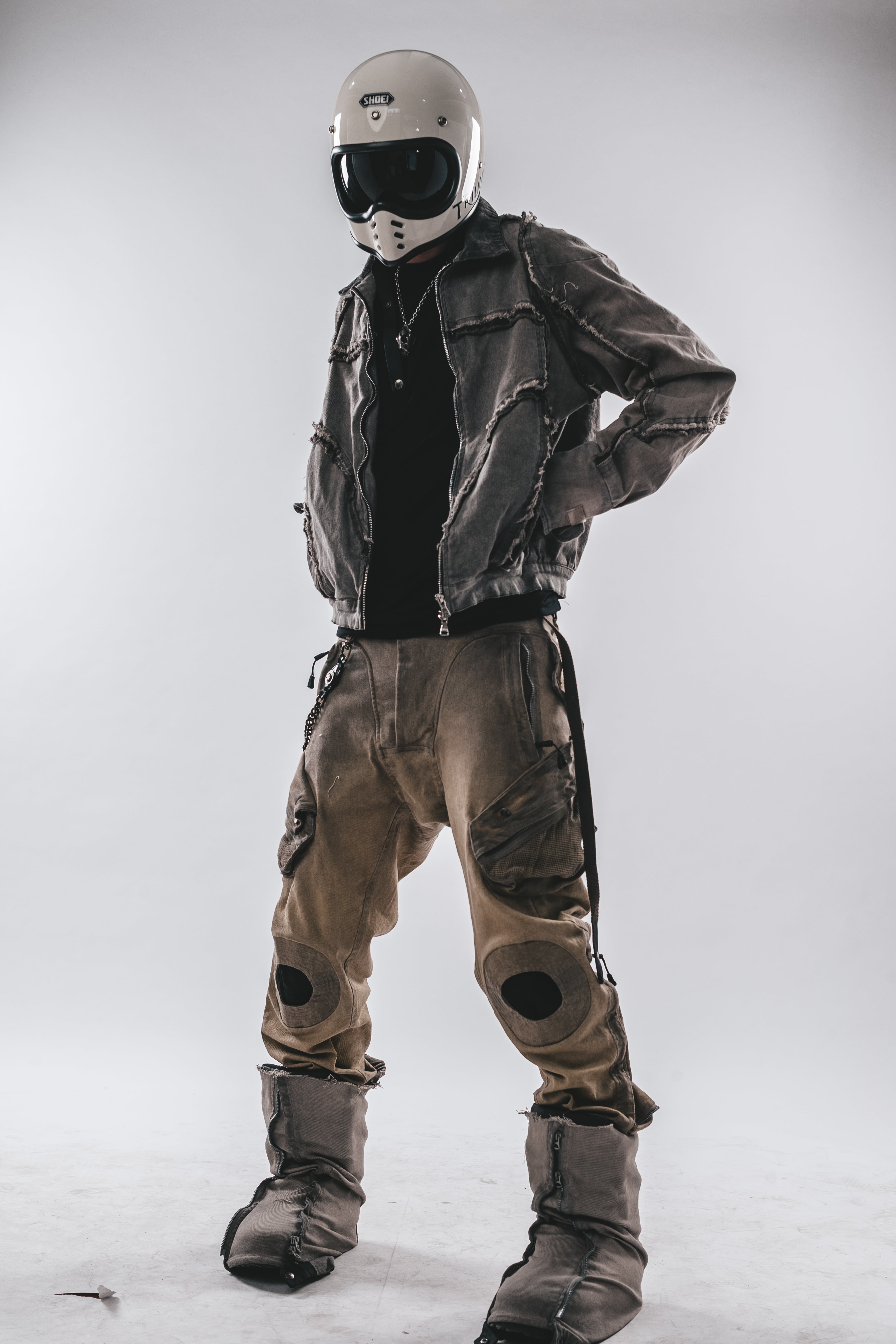 Detroit-Washed Raw Hem Short Jacket