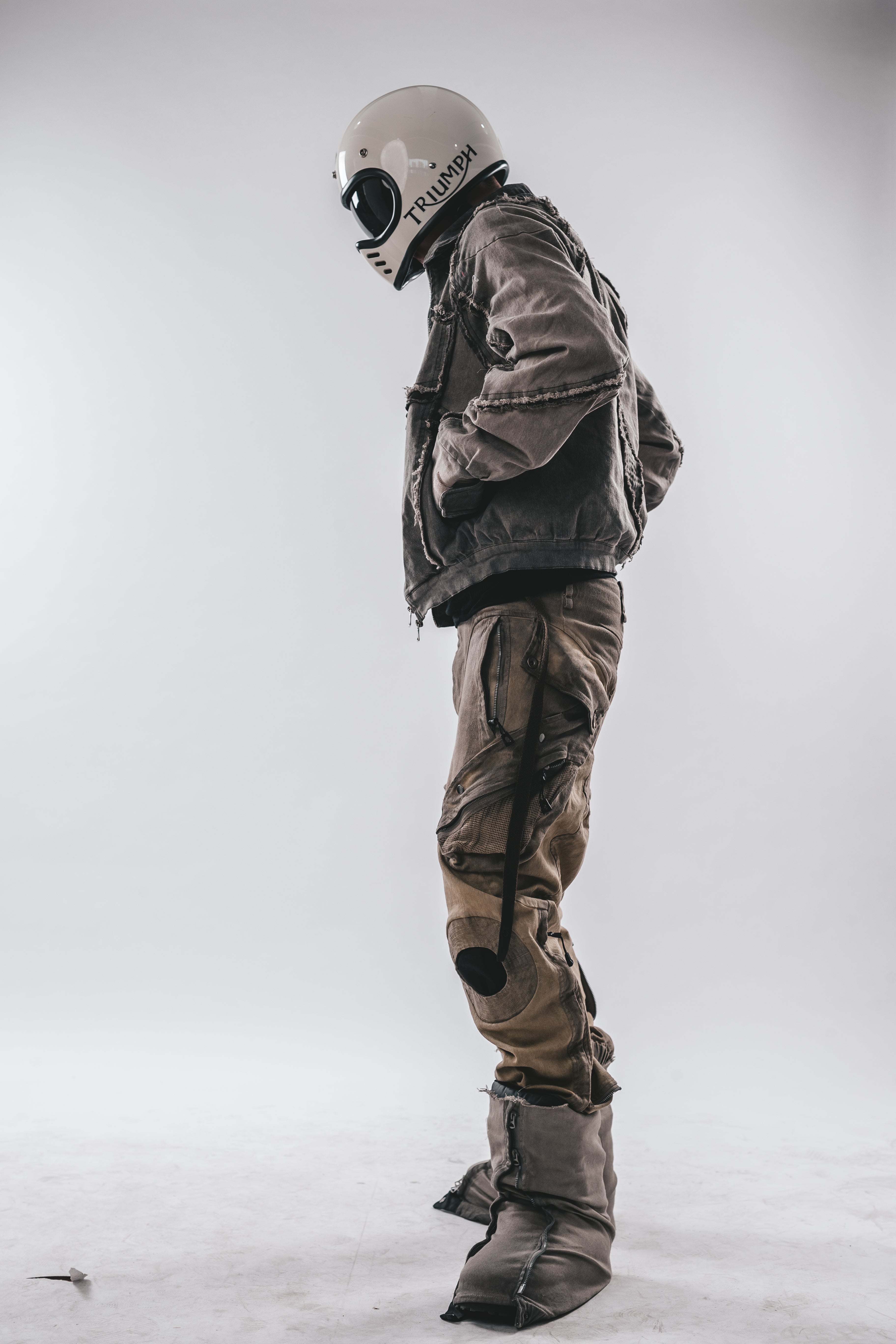 Detroit-Washed Raw Hem Short Jacket