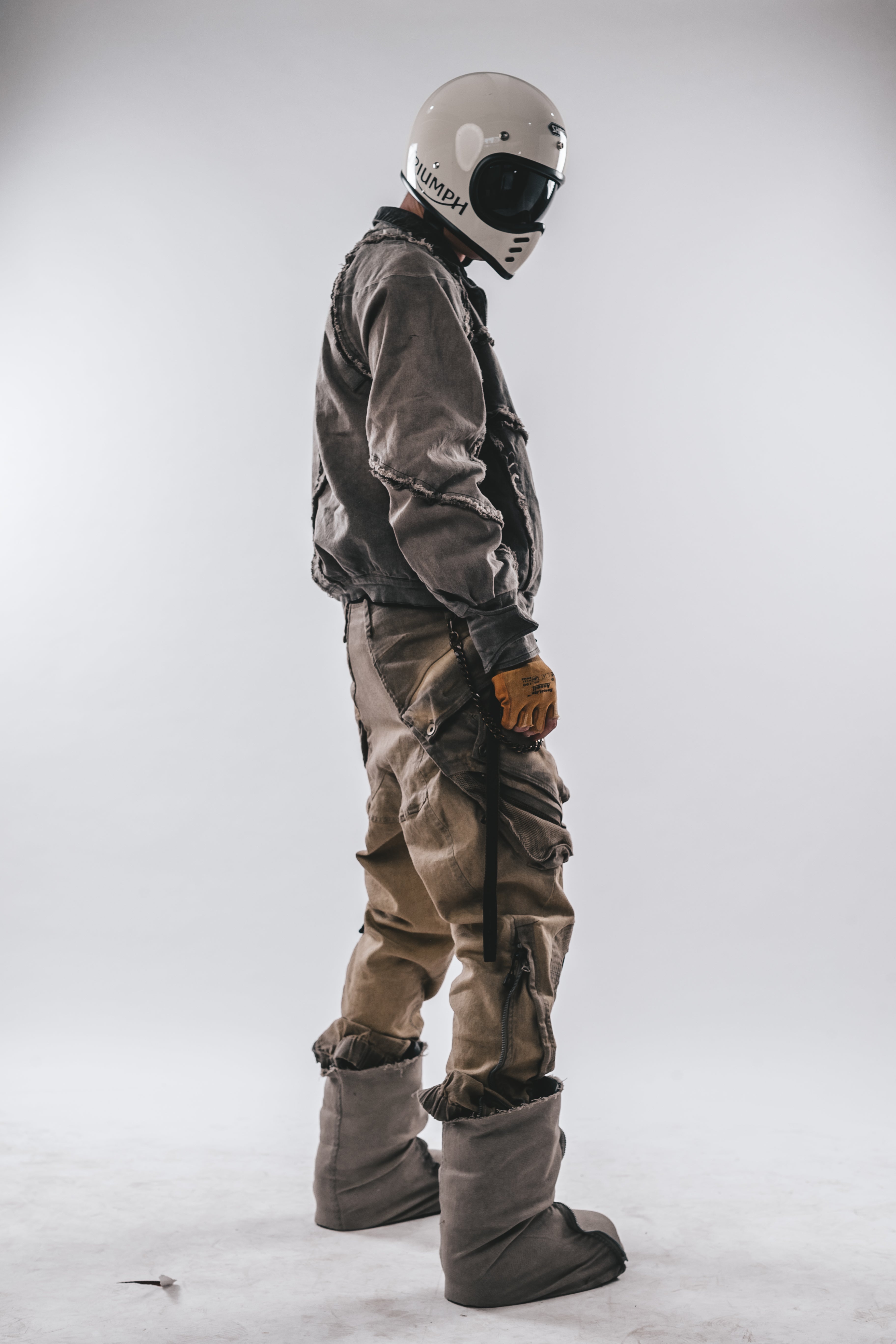 Detroit-Washed Raw Hem Short Jacket