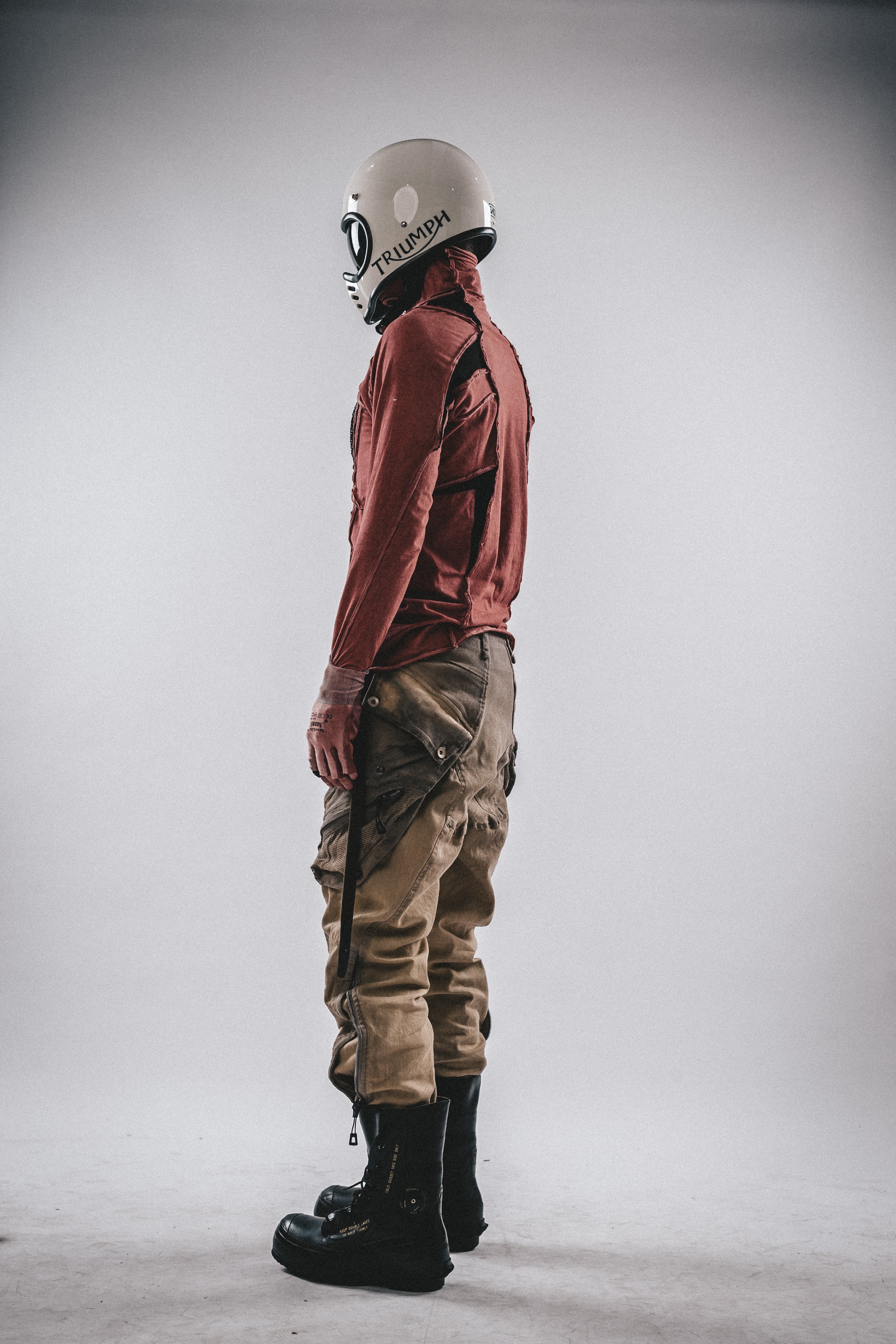 High-Neck Deconstructed Long Sleeve