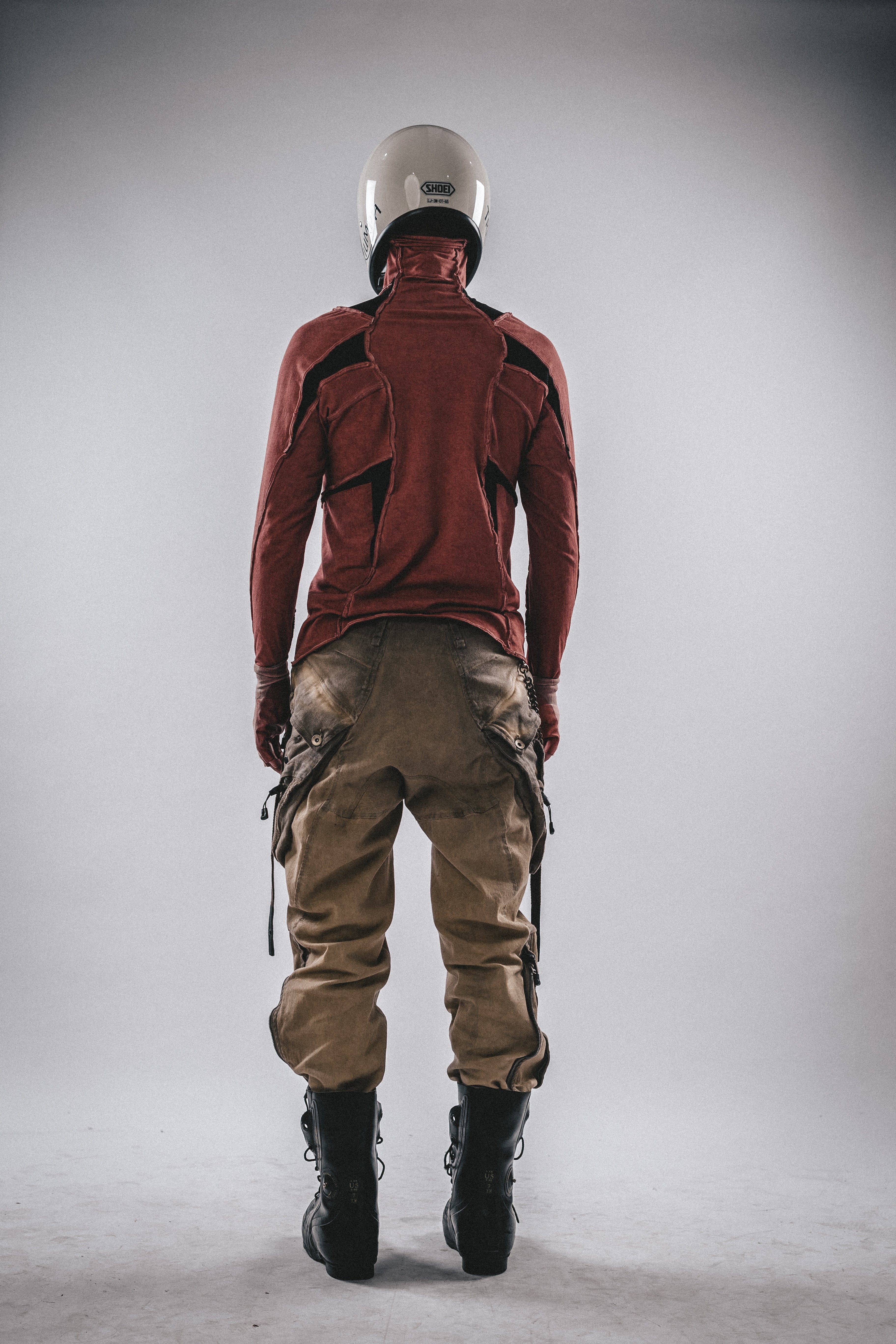 High-Neck Deconstructed Long Sleeve