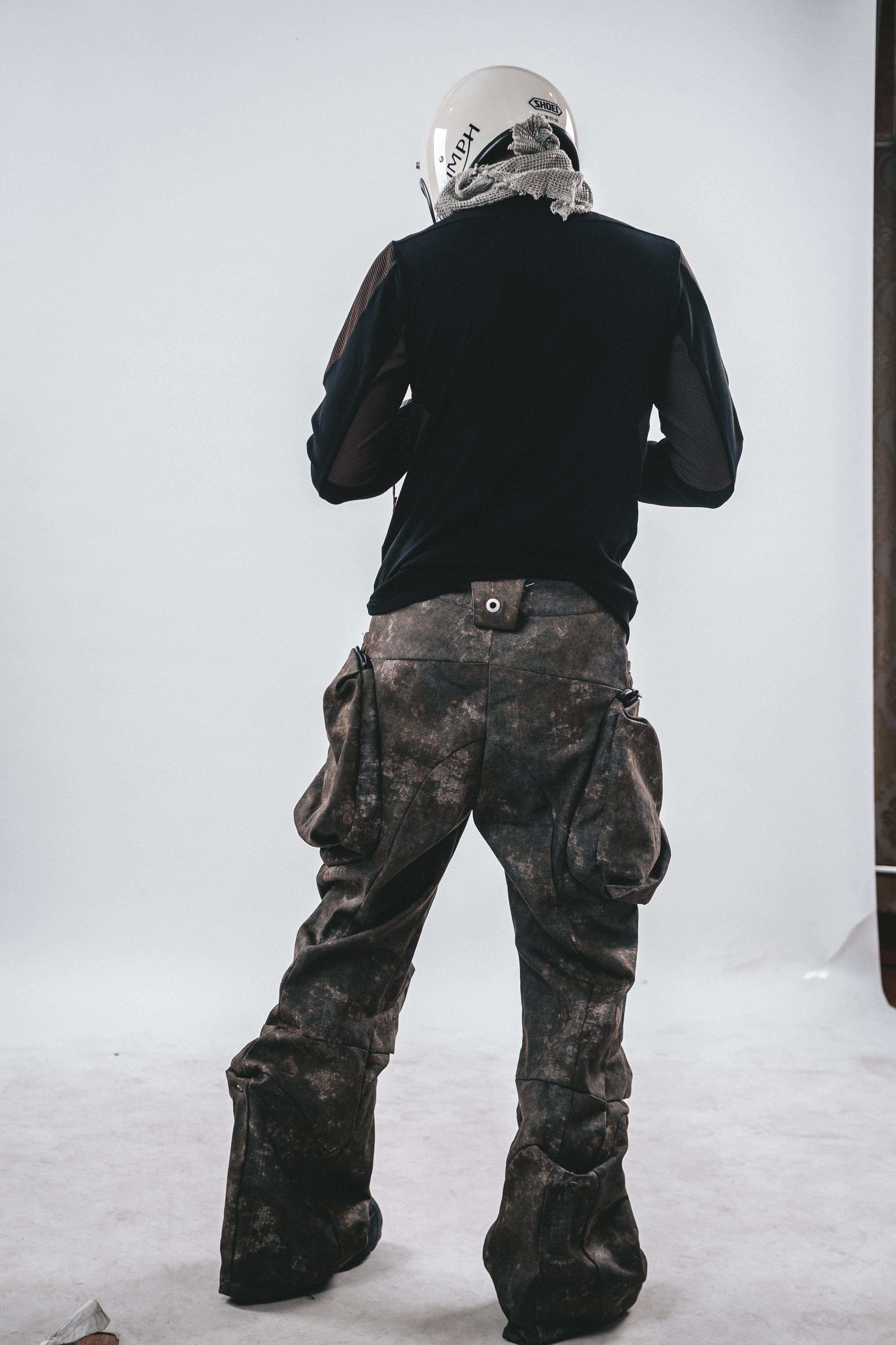 DRKLEI MESH PANEL COTTON LONG TEE