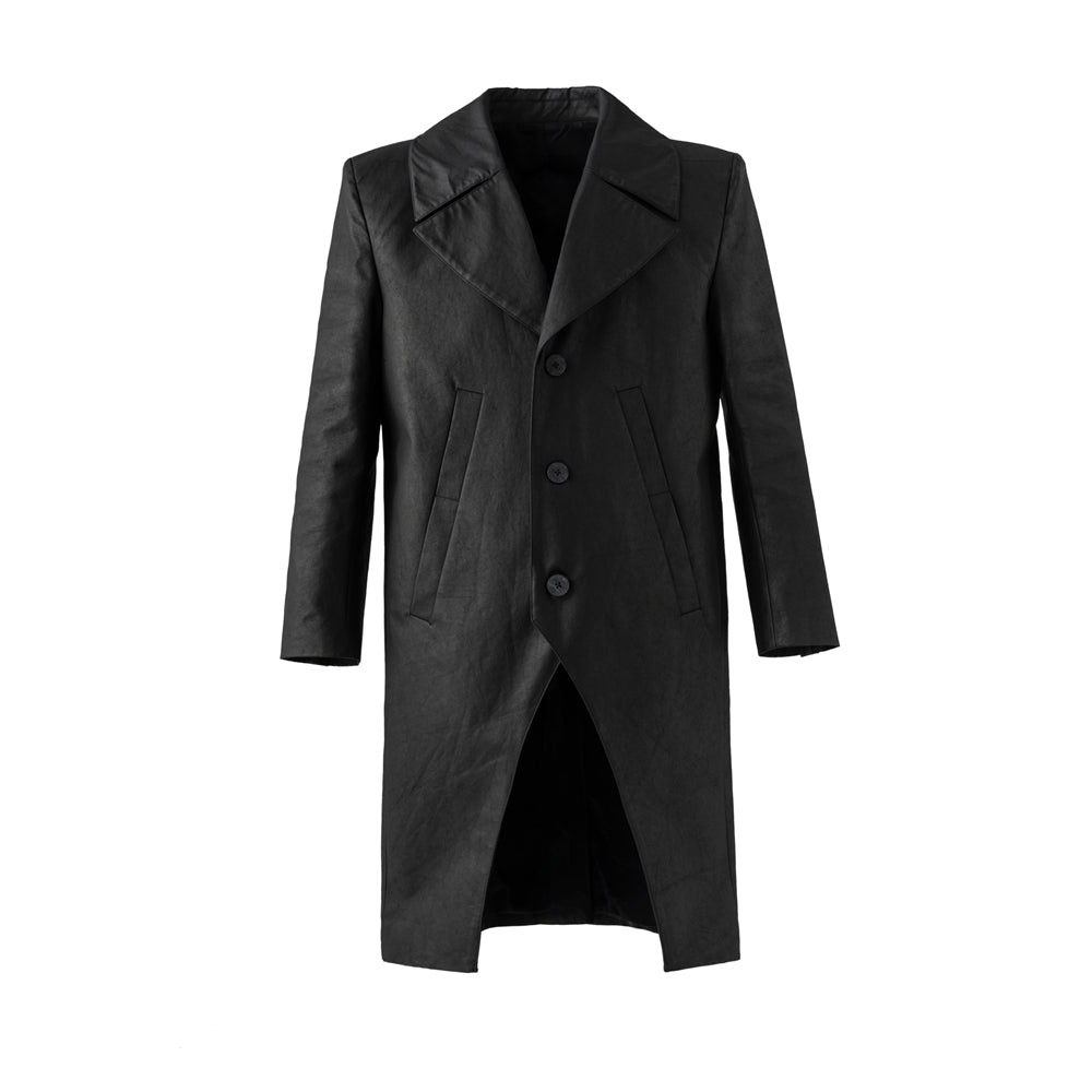 23SS Zenith Heavy Leather Overcoat