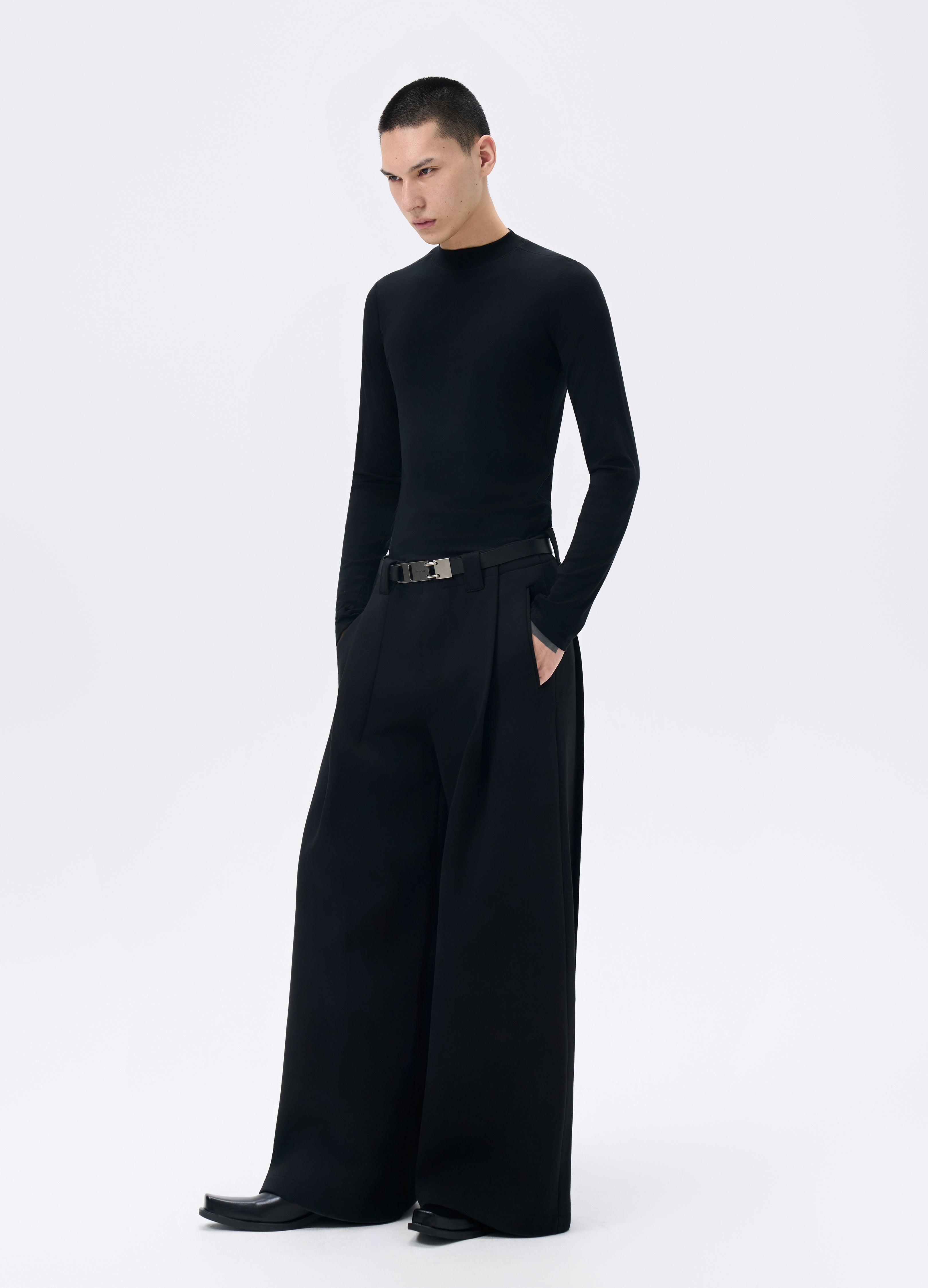 25FW BLACK WOOL BASE LAYER