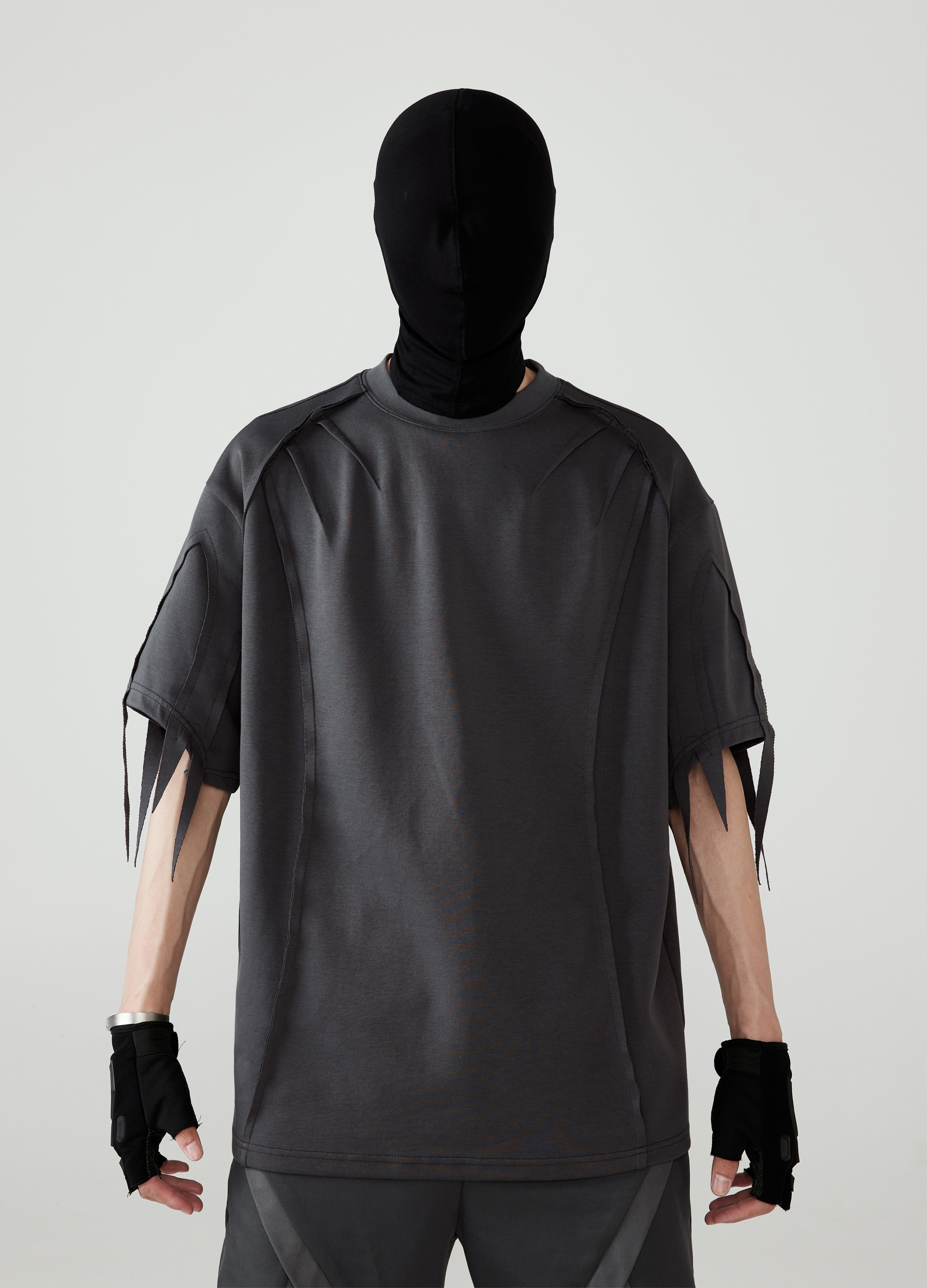 24SS Deconstructed Ribbon Fringe Tee