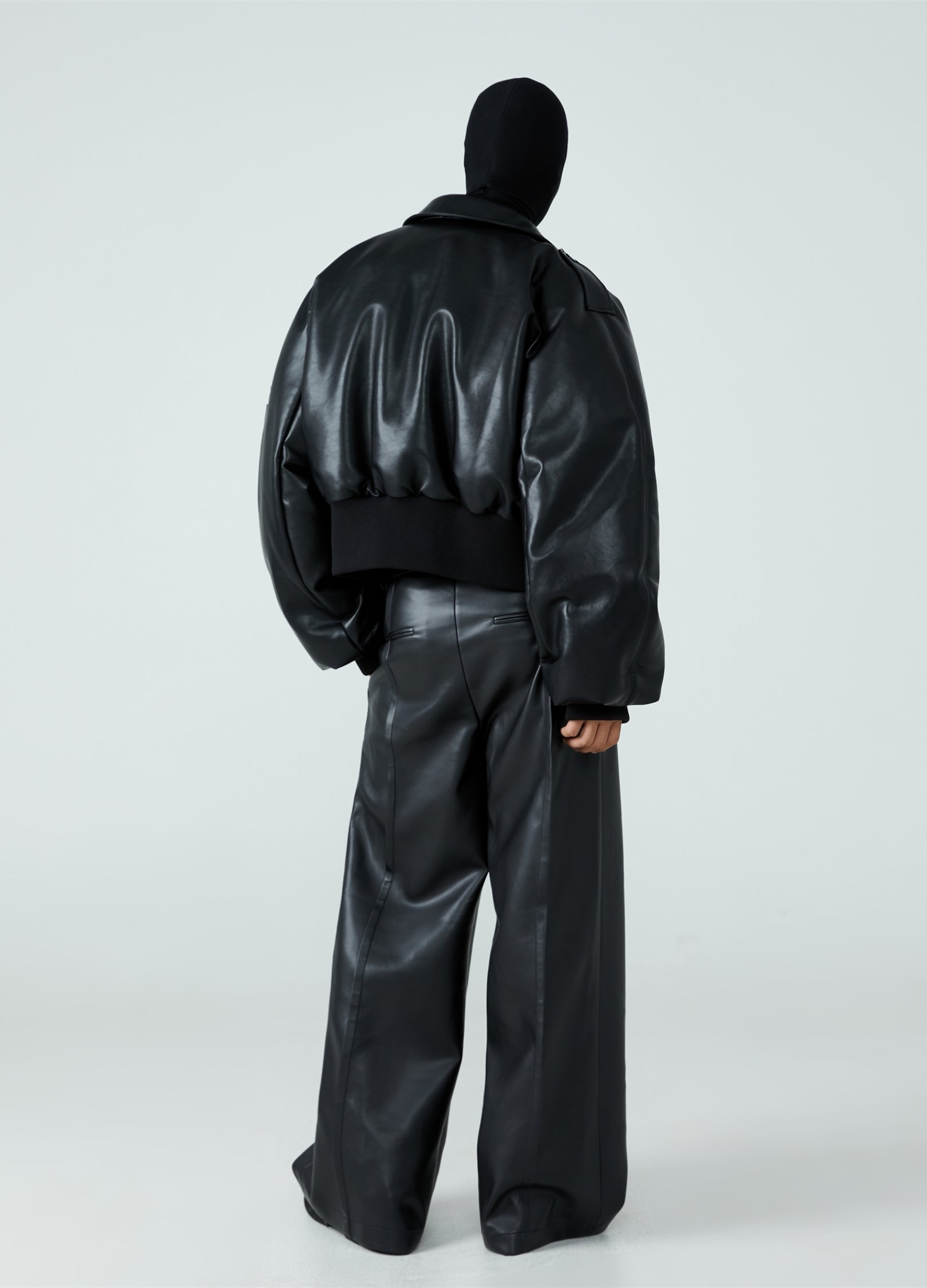 23FW High Waist PU Leather Pants