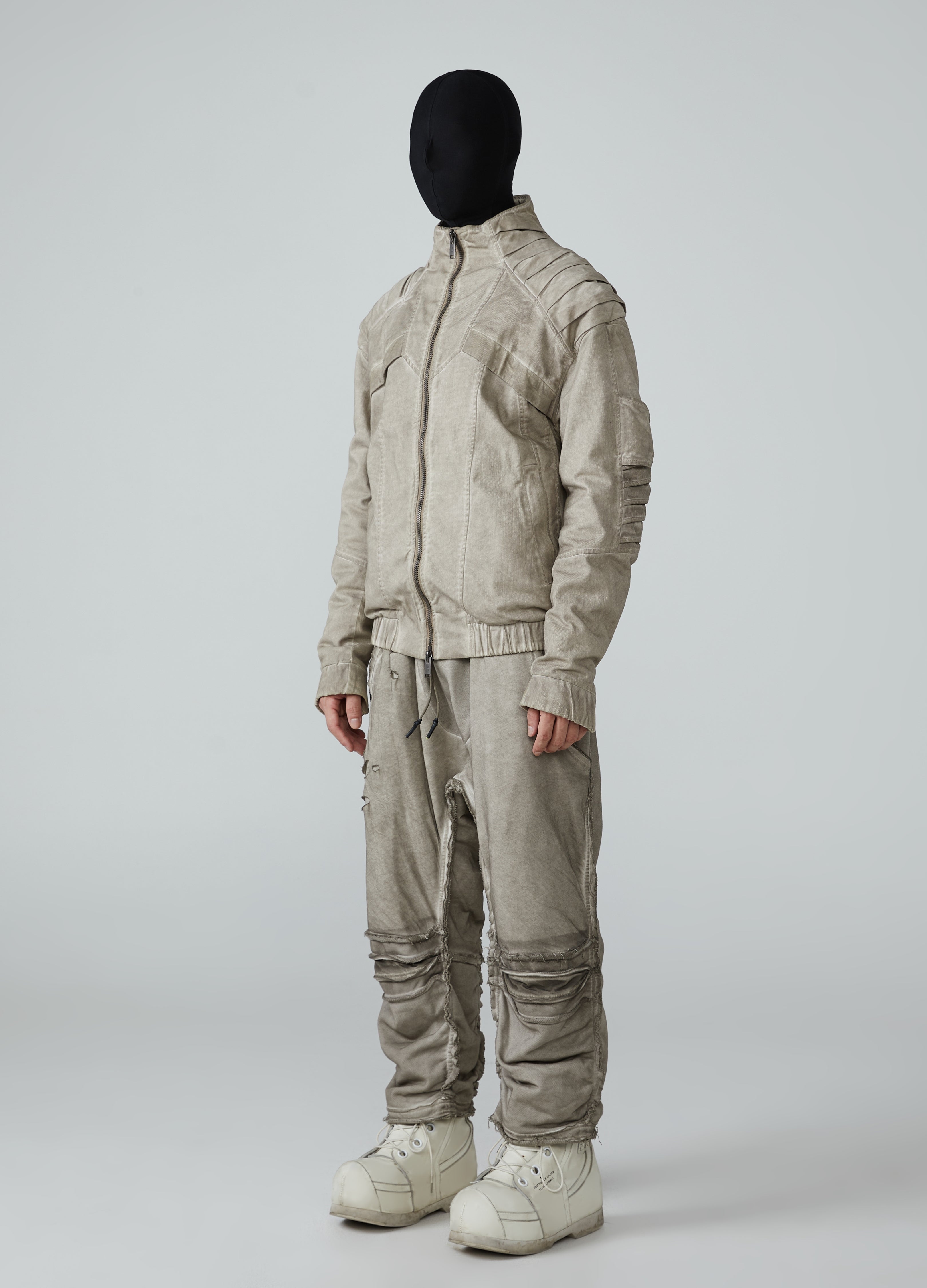 Wasteland Spliced Distressed Short Jacket