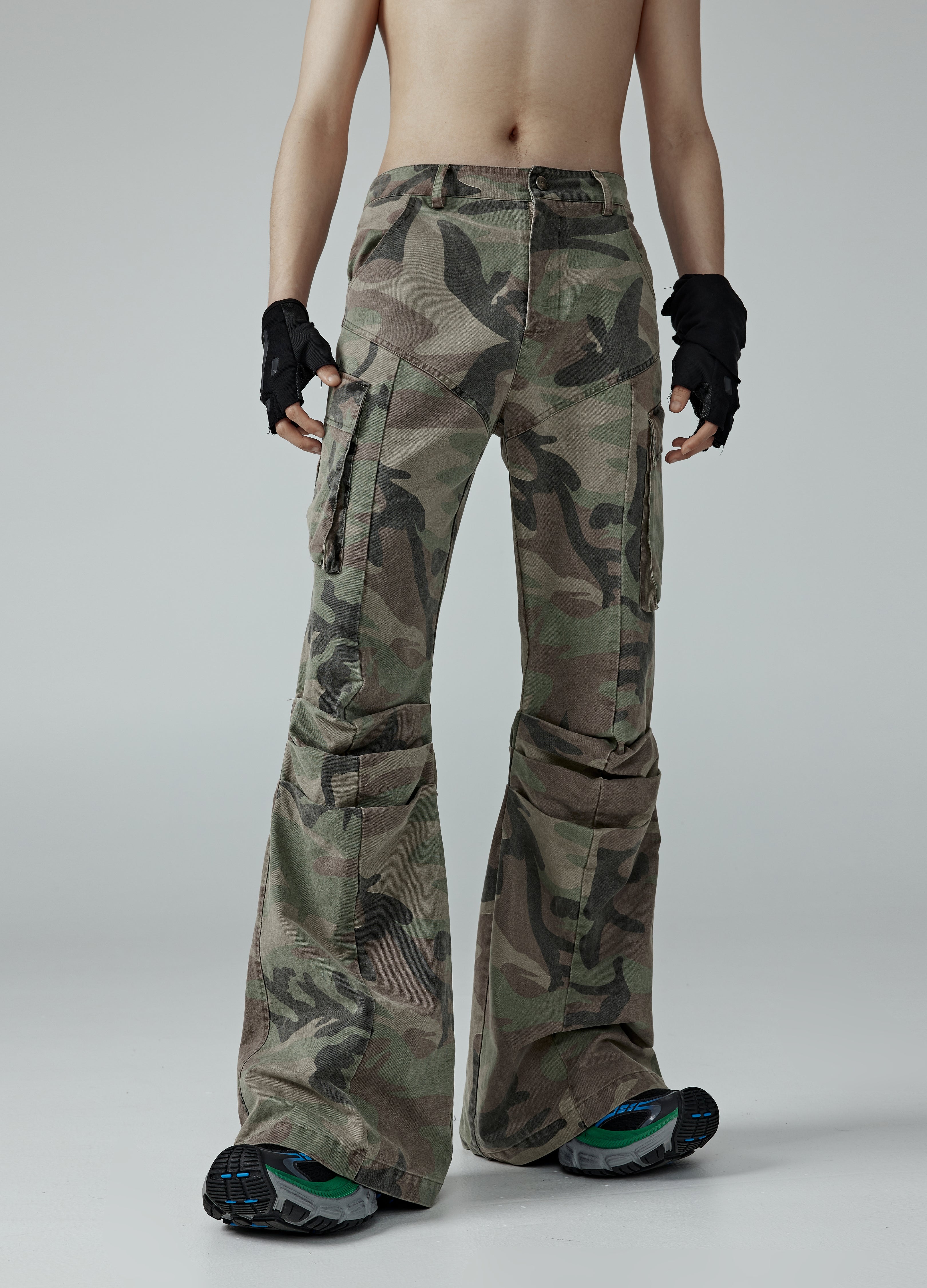 24SS Camouflage Machete-Cut Pants