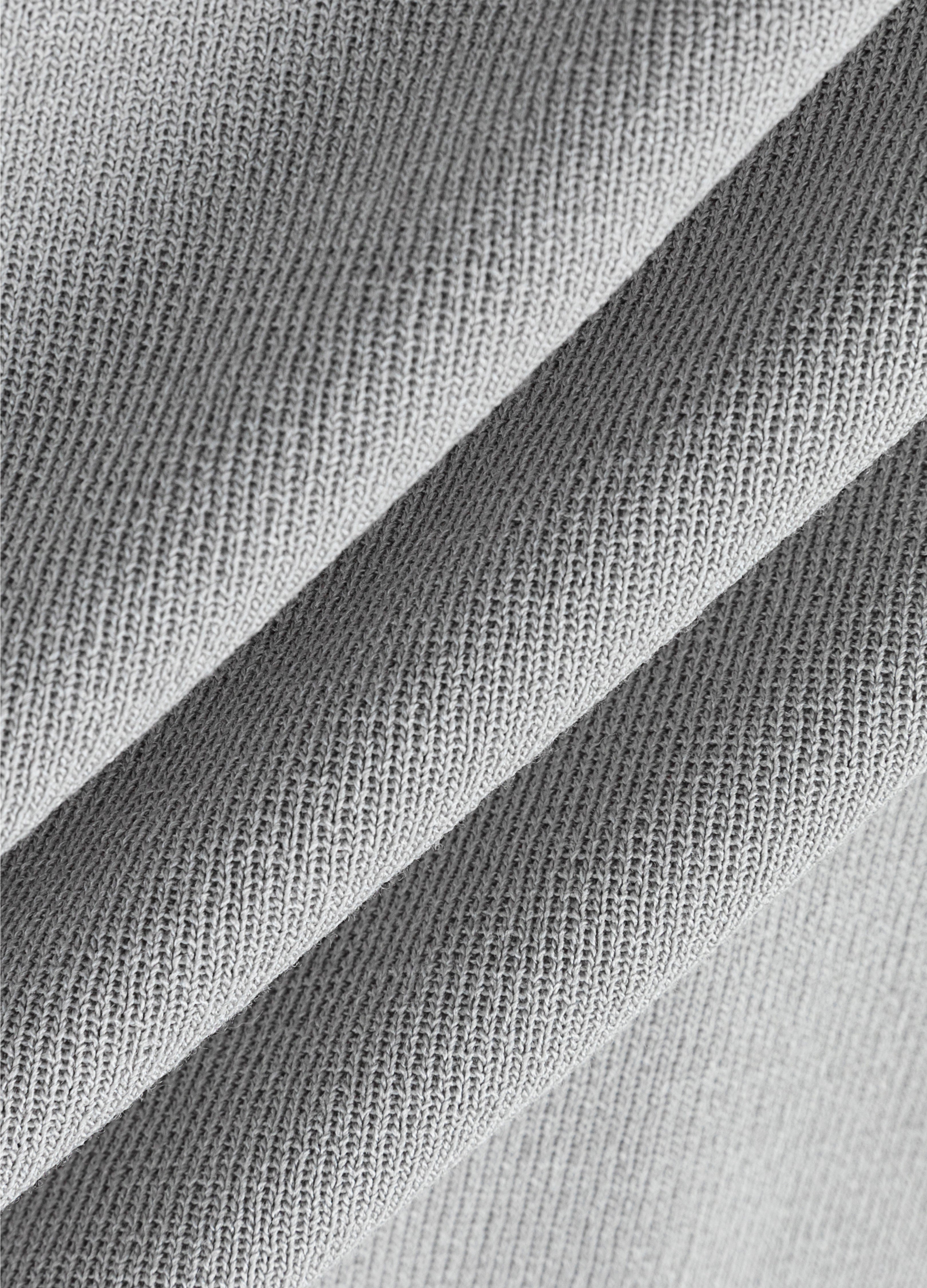 26SS GREY KNIT SHORT SLEEVE SLIM TEE