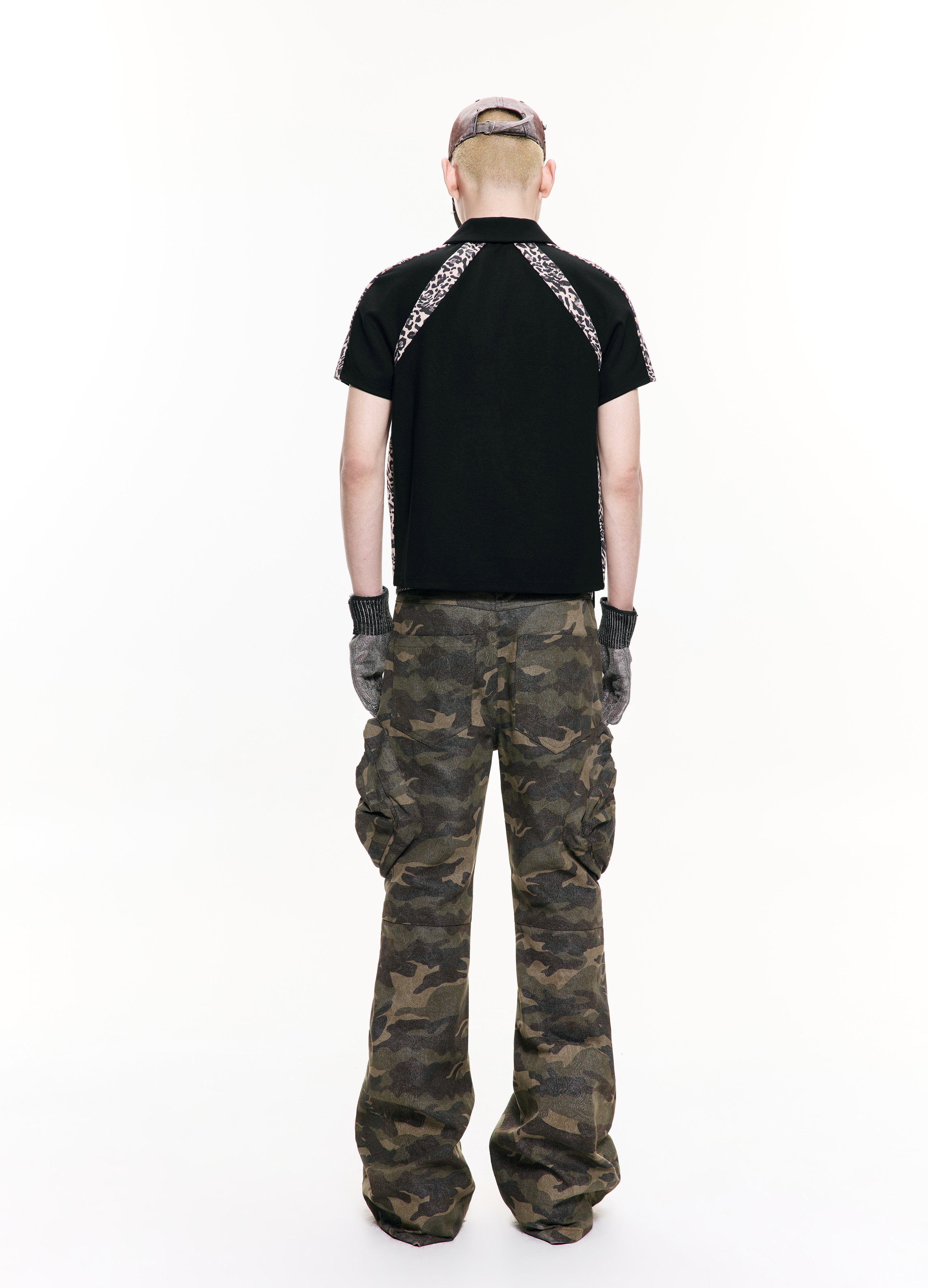 26SS LEOPARD RAGLAN POLO TEE
