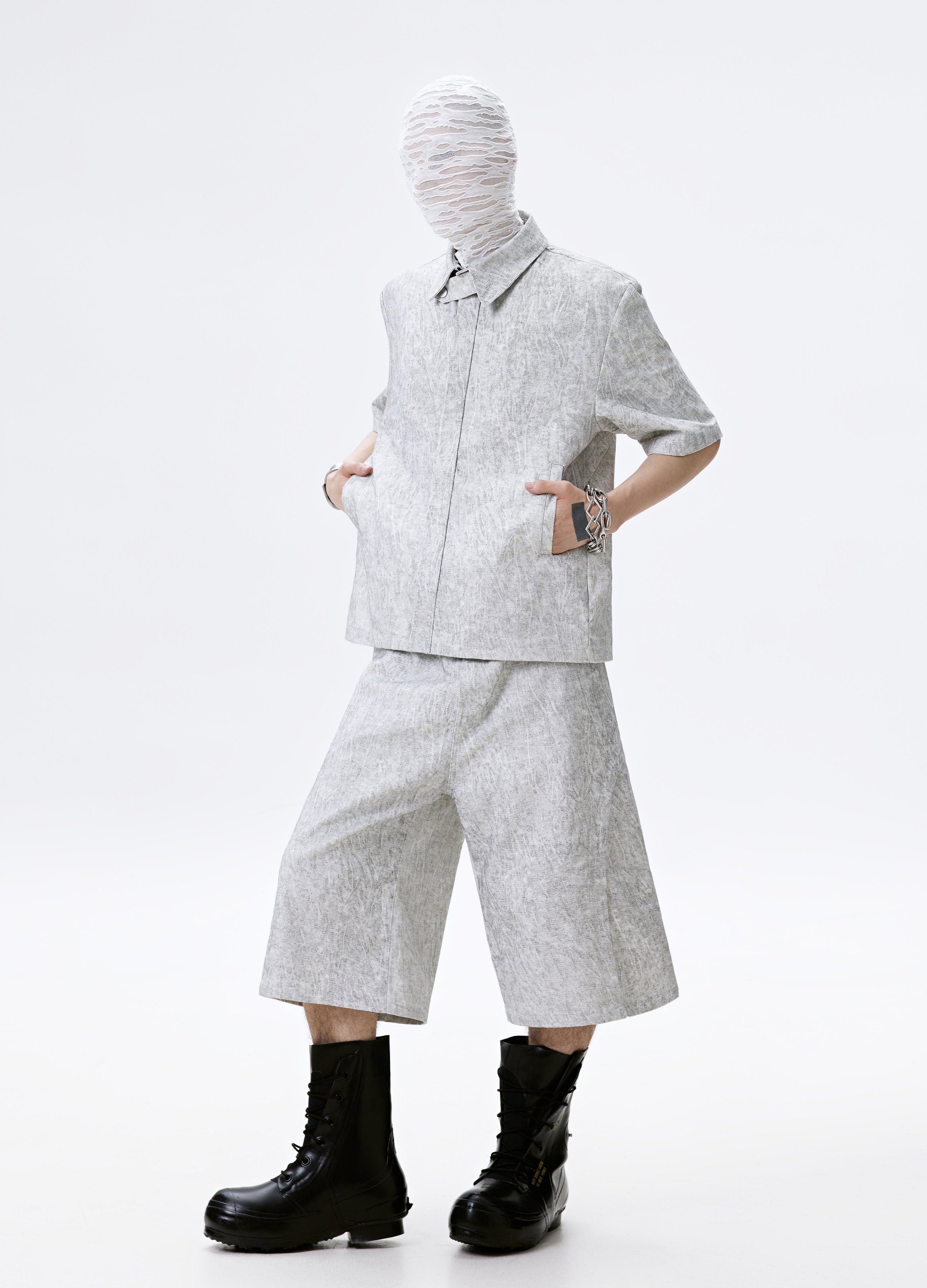 25SS GREYBARK WIDE LEG SHORTS