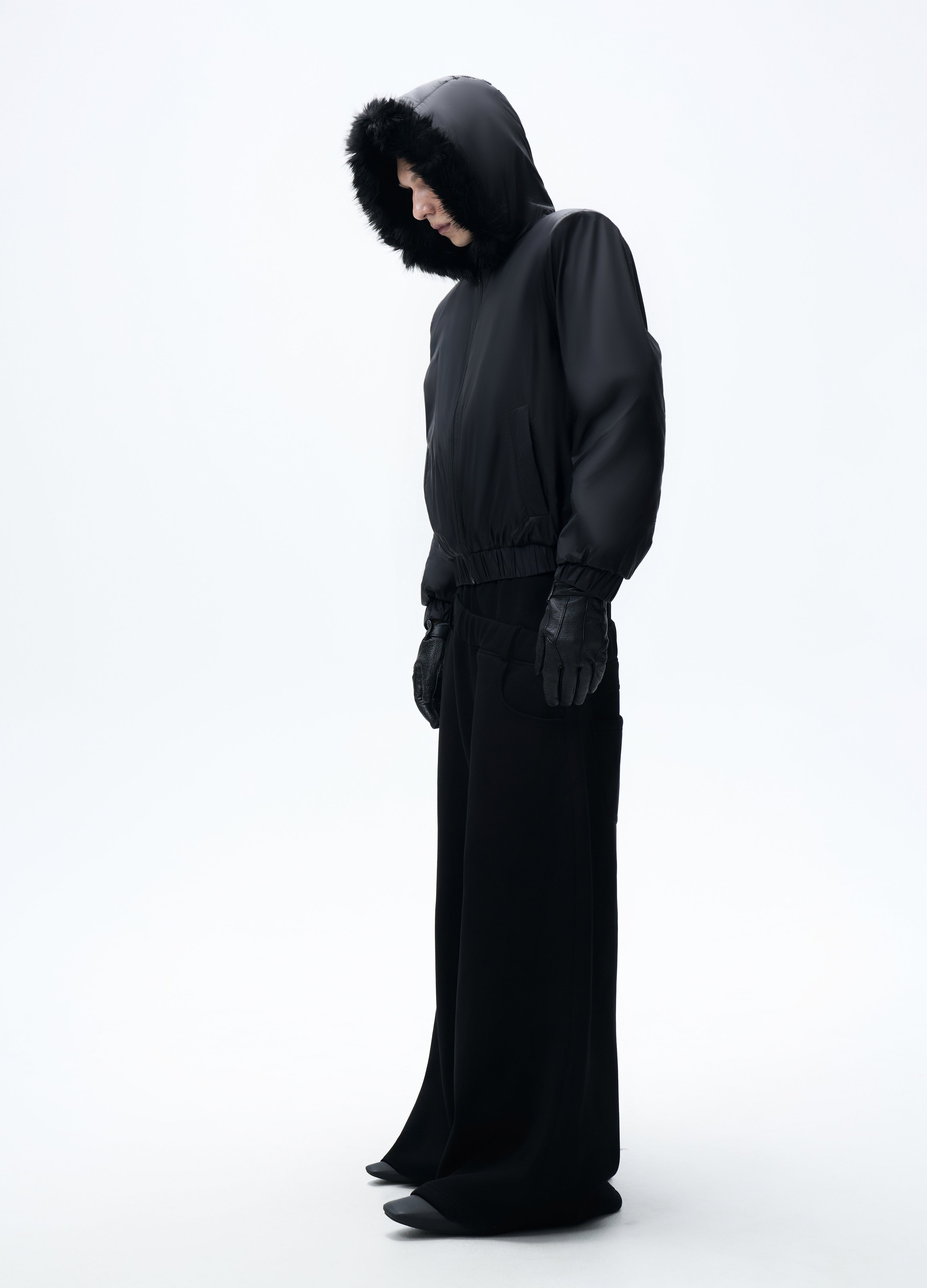 25FW FUR HOODED PUFFER JACKET