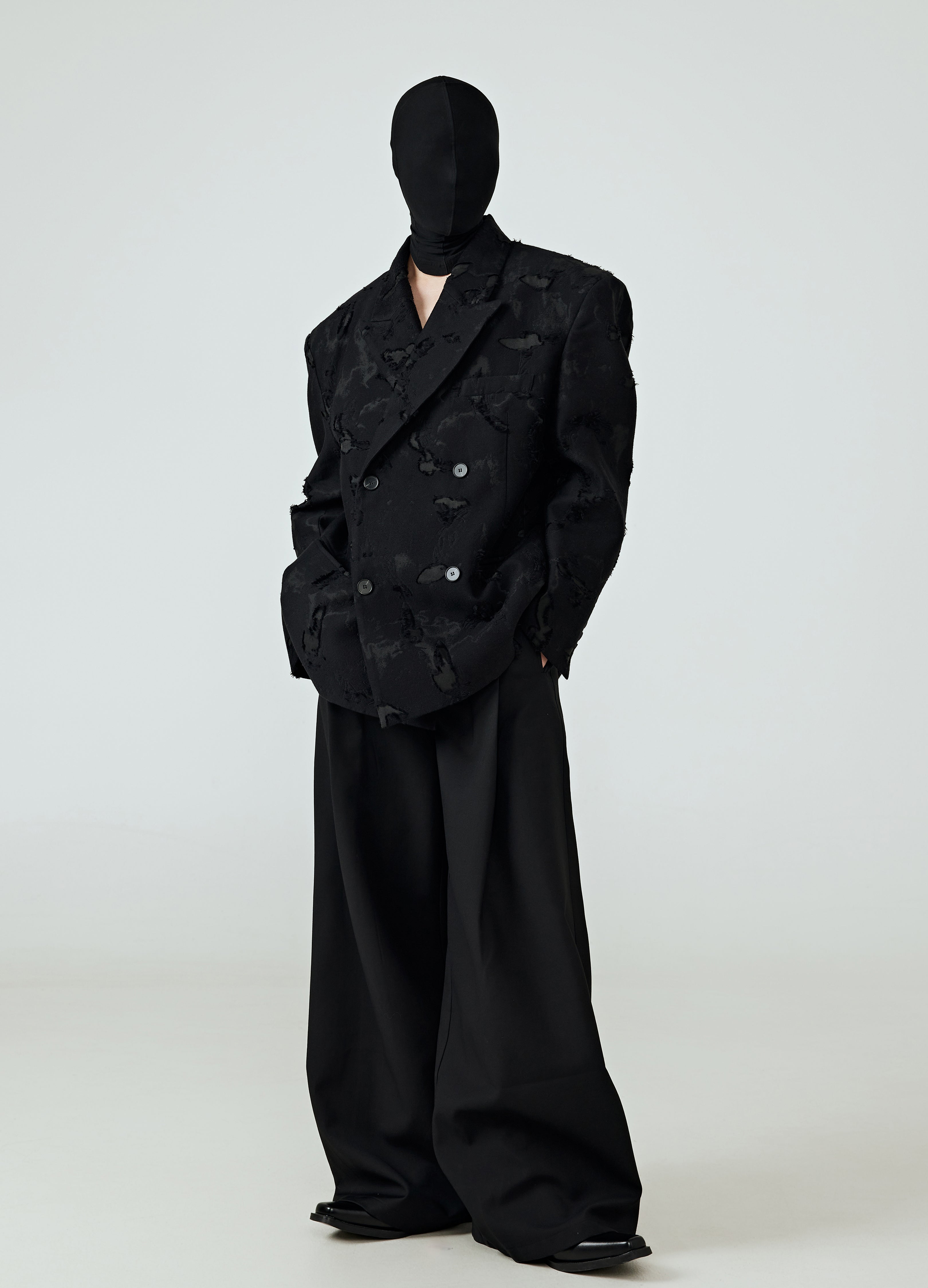 25SS DISTRESSED OVERSIZED BLAZER