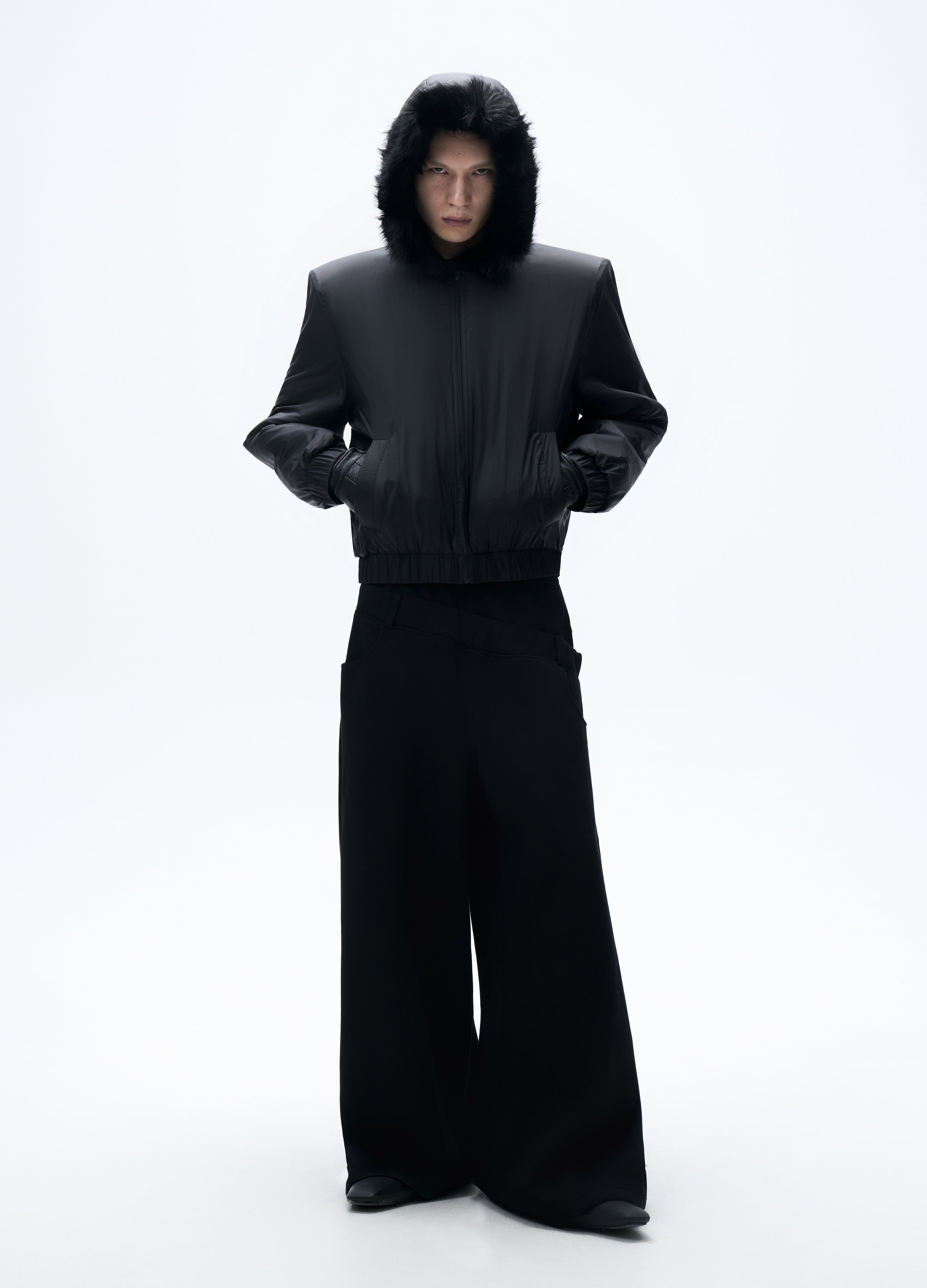 25FW FUR HOODED PUFFER JACKET