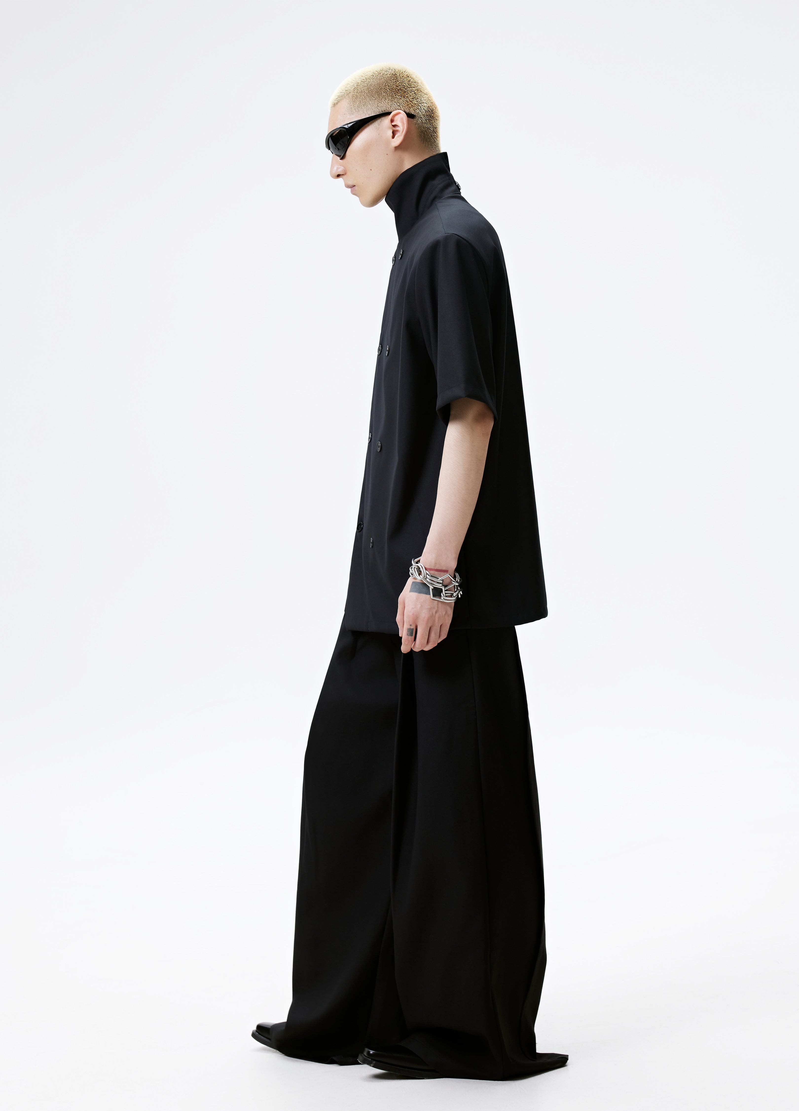 25SS DOUBLE BREAST MANDARIN SHIRT