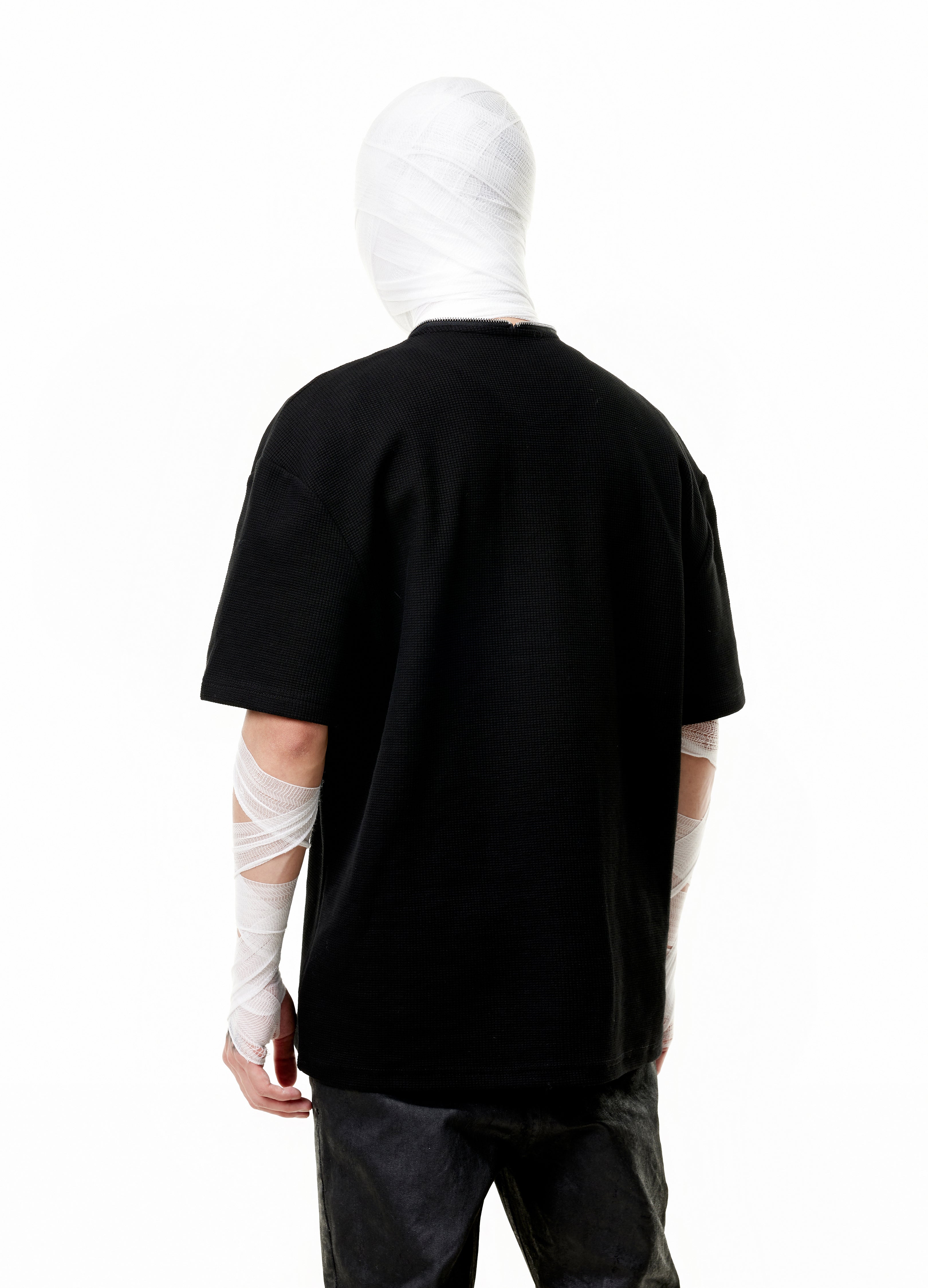 WAFFLE ZIP FUNCTIONAL TEE