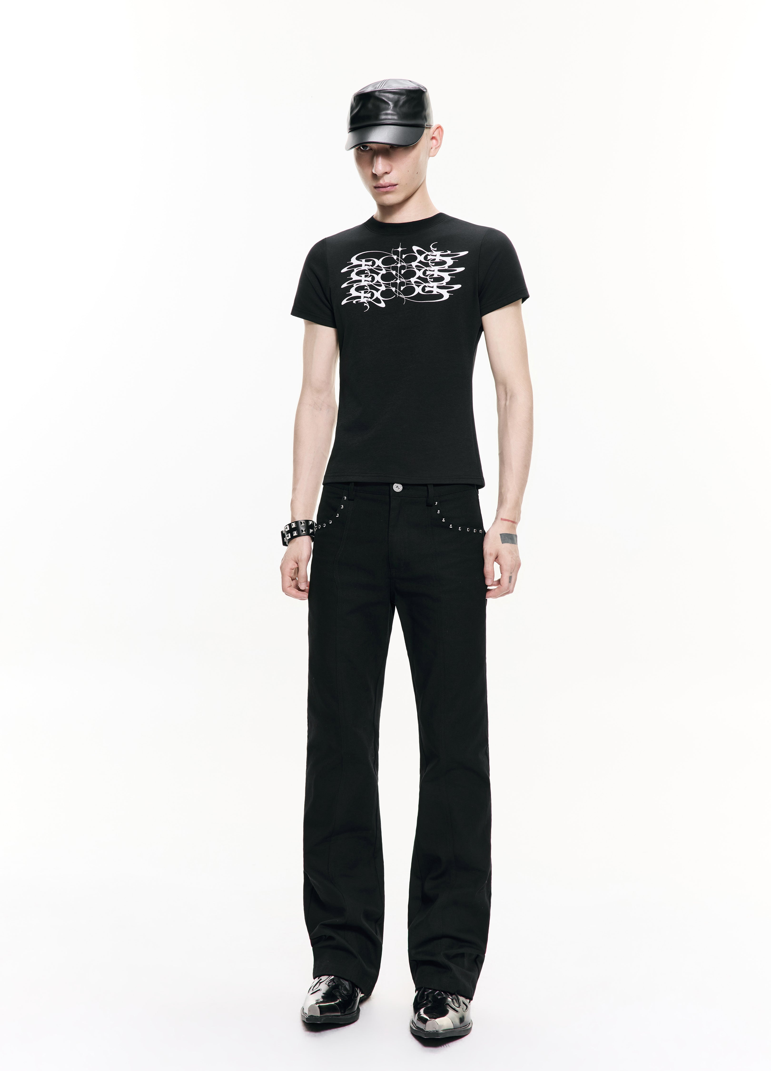 26SS DISTORTED GOTHIC LOGO TEE