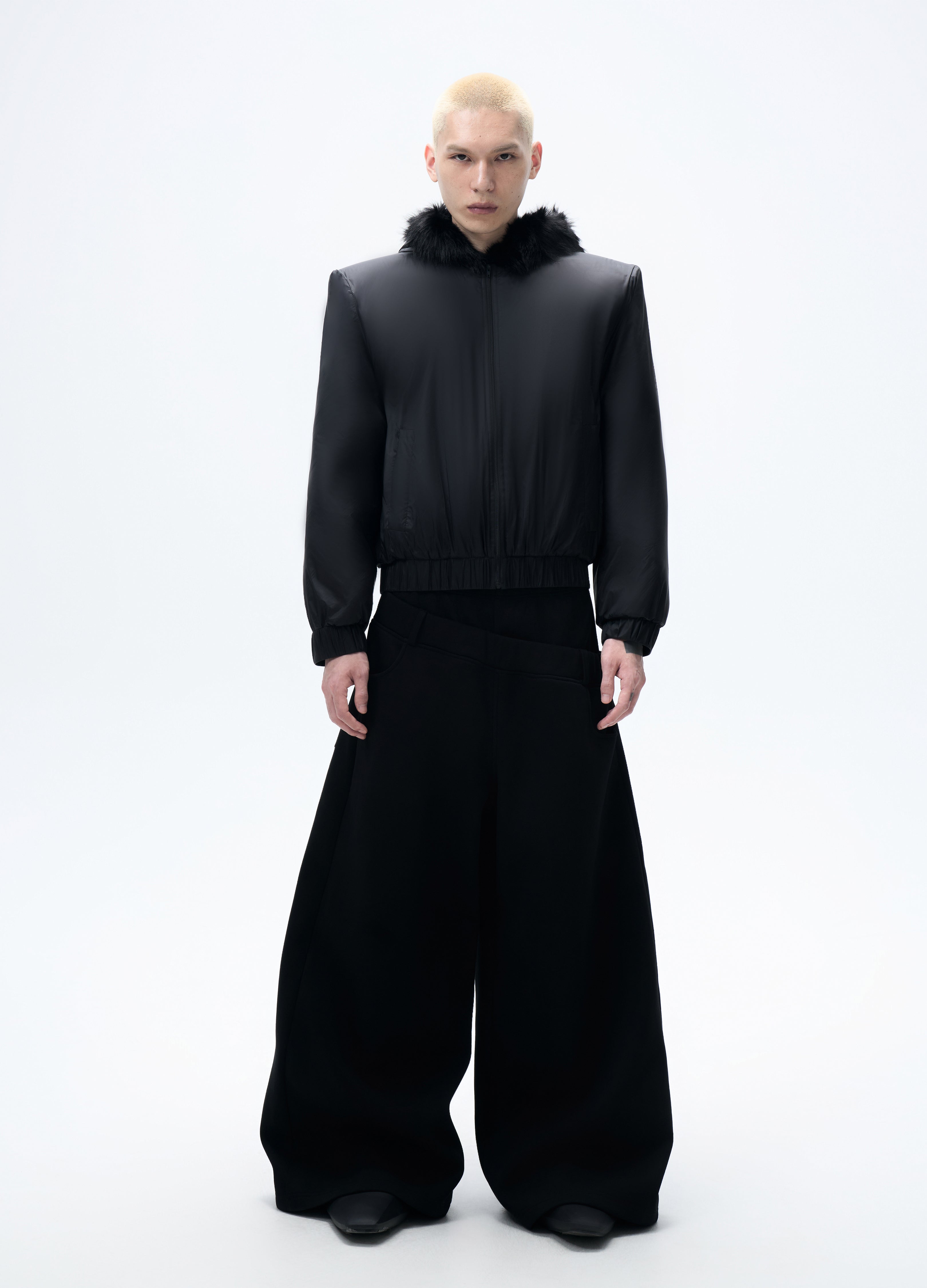 25FW FUR HOODED PUFFER JACKET