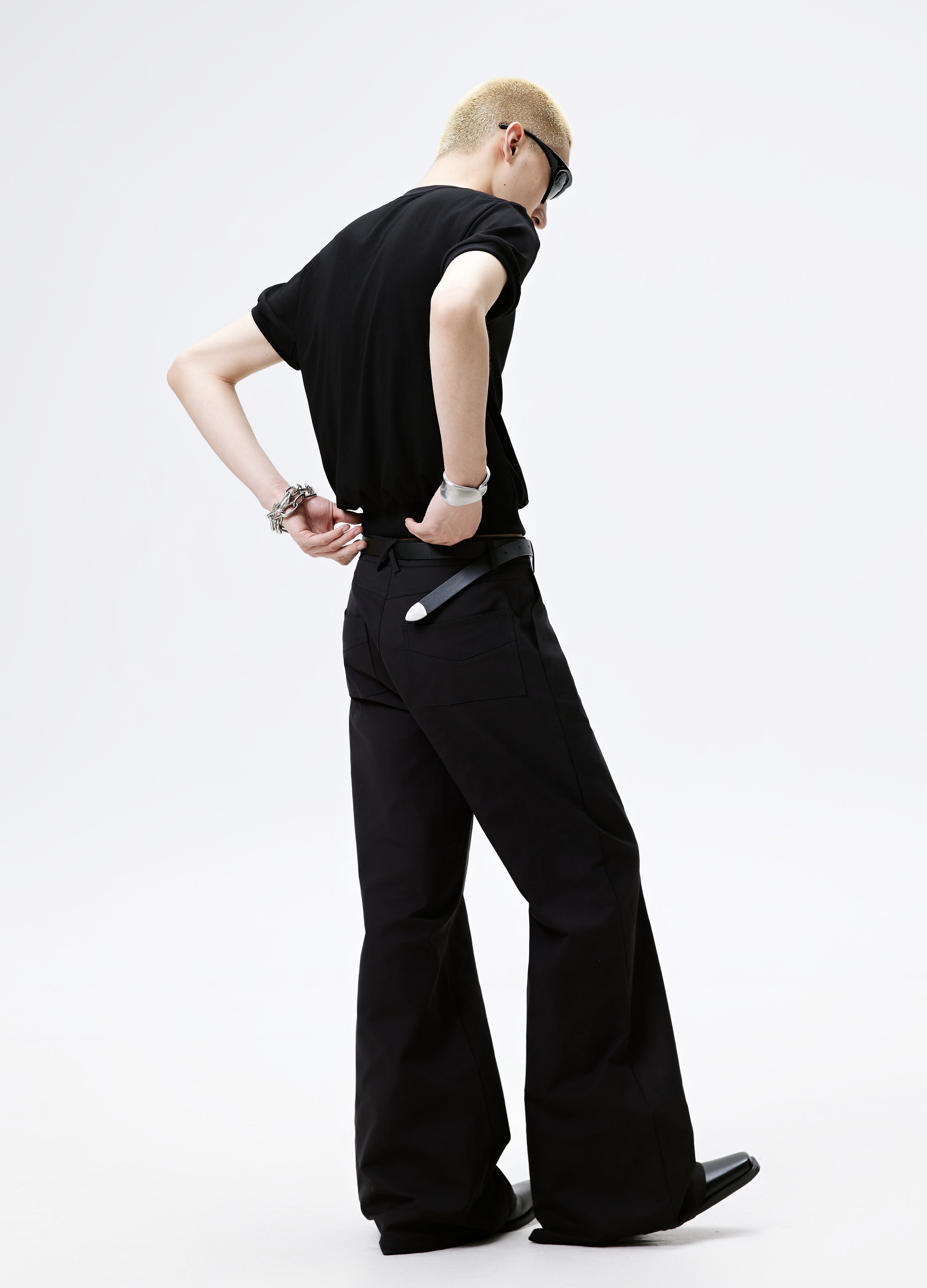 25SS BLACK BASELINE FLARE PANTS
