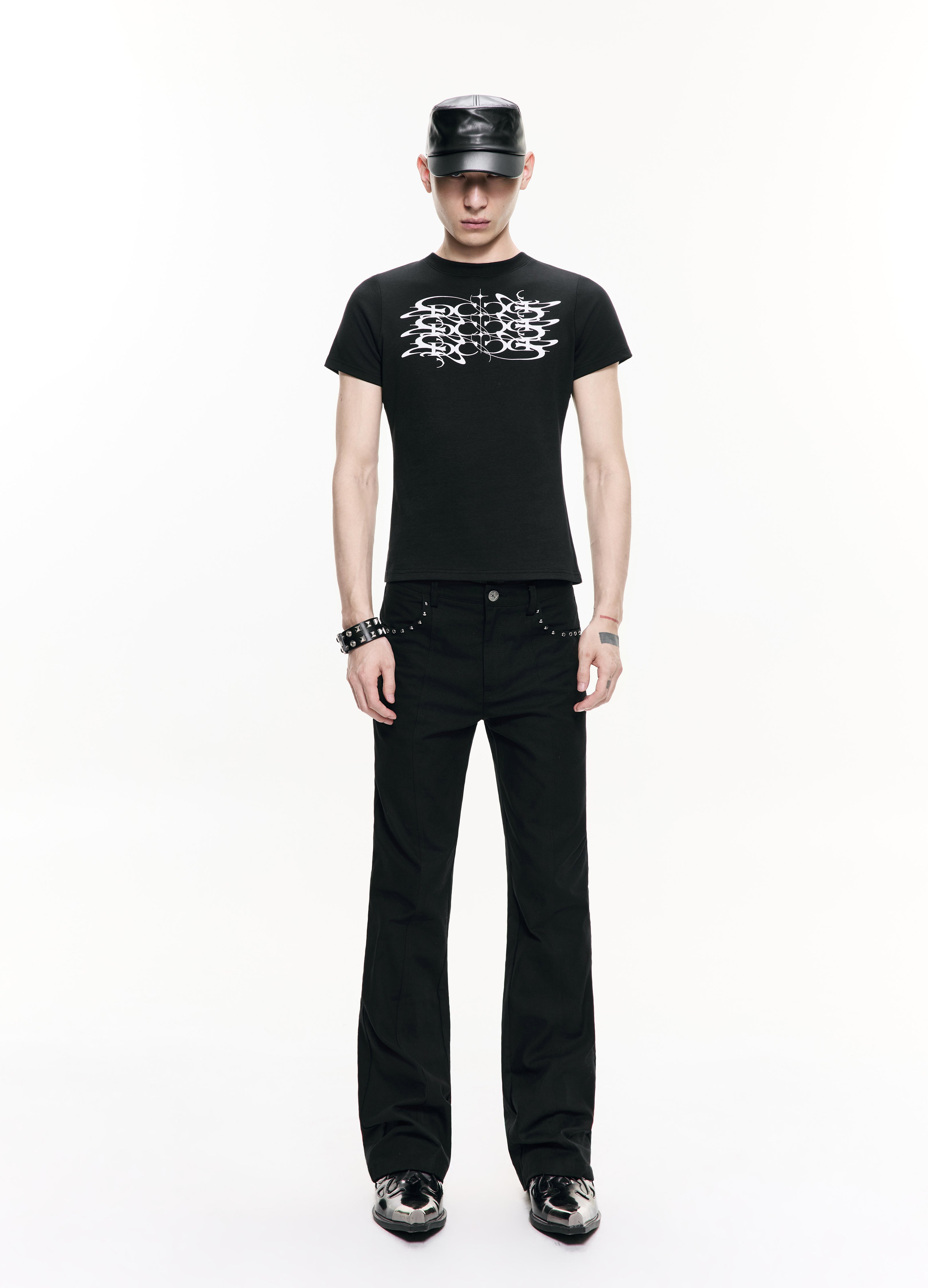 26SS DISTORTED GOTHIC LOGO TEE