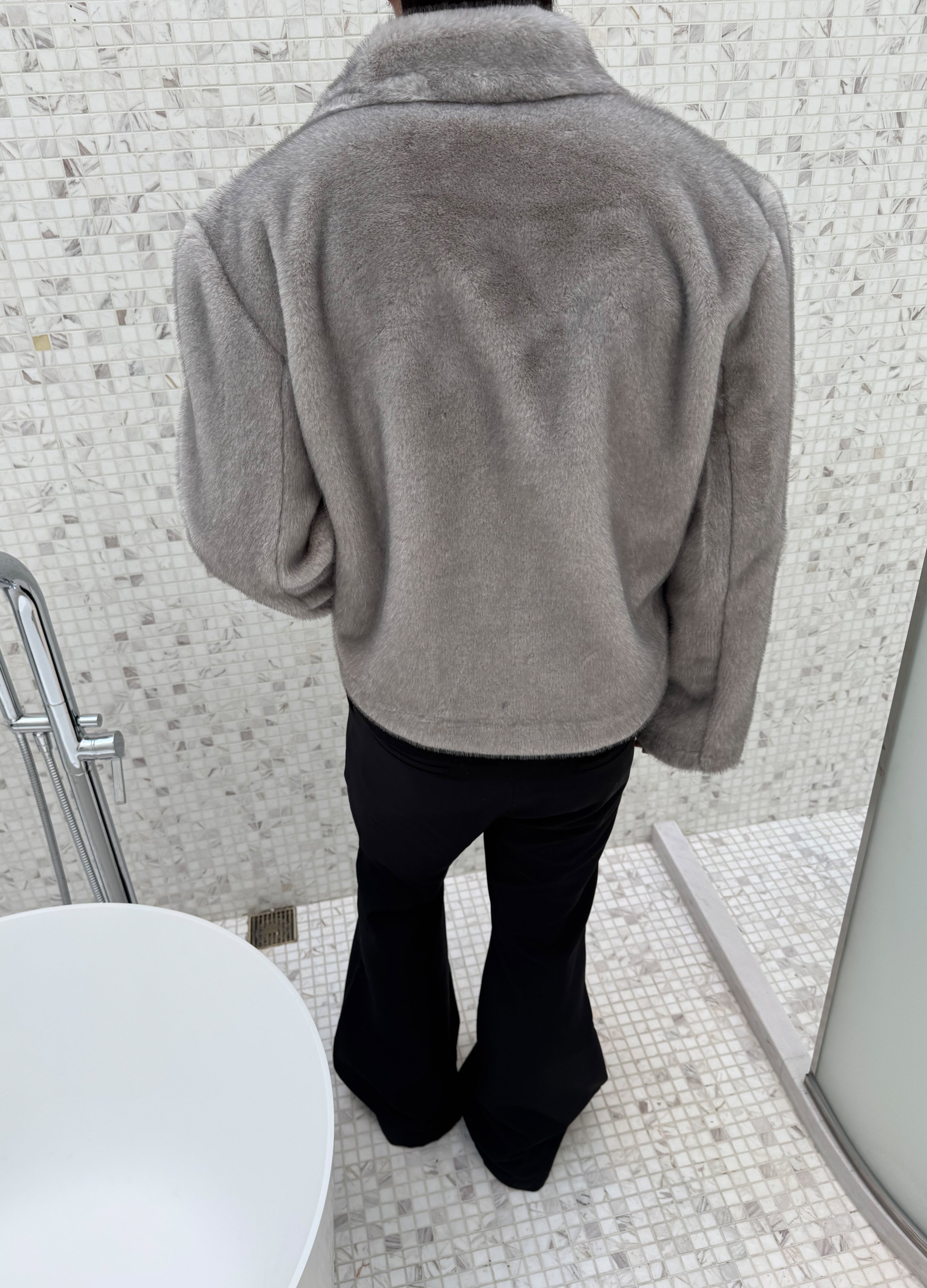 FROSTLAND MINK SUEDE COAT