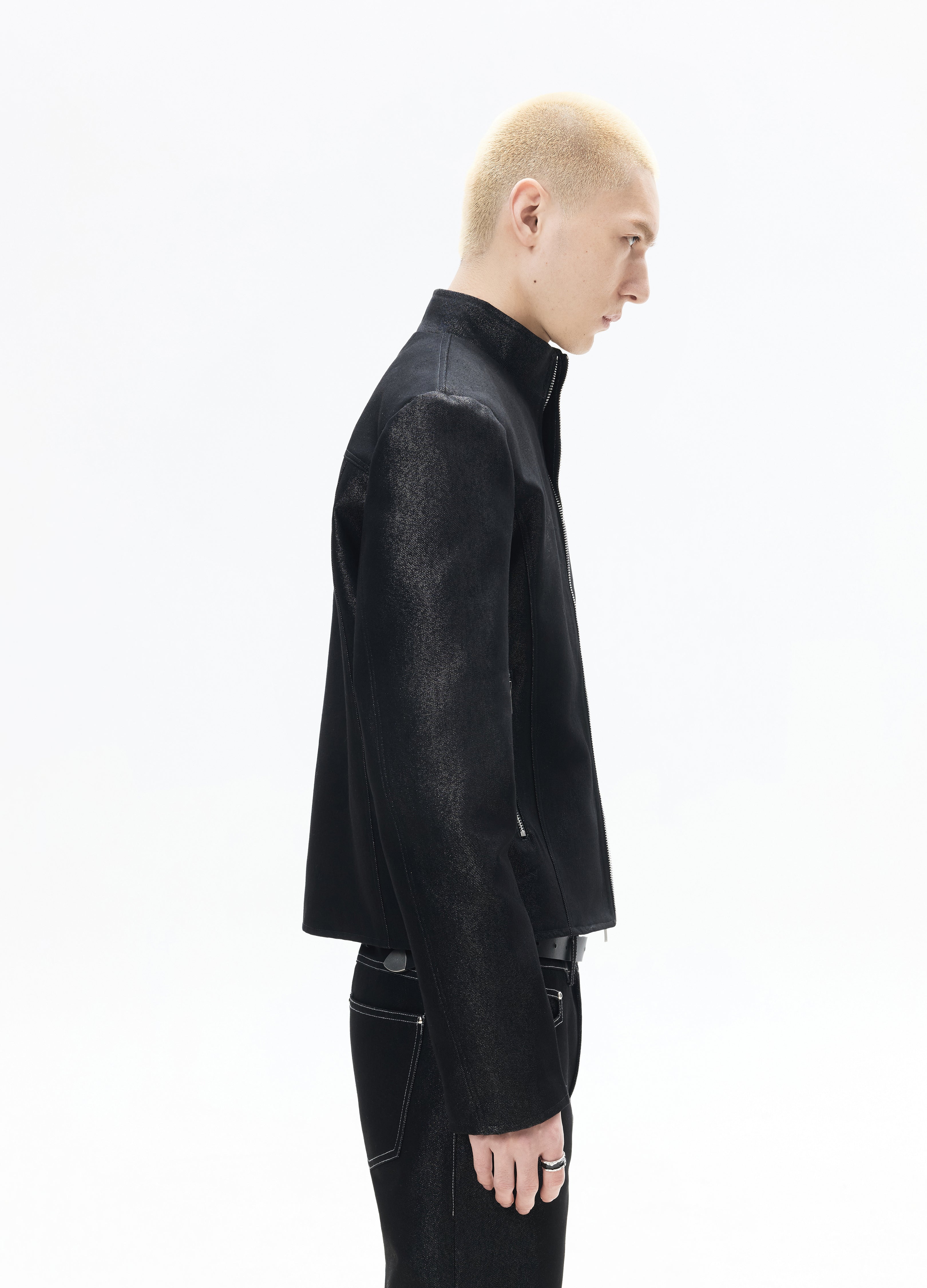 26SS METALLIC SHIMMER DENIM JACKET