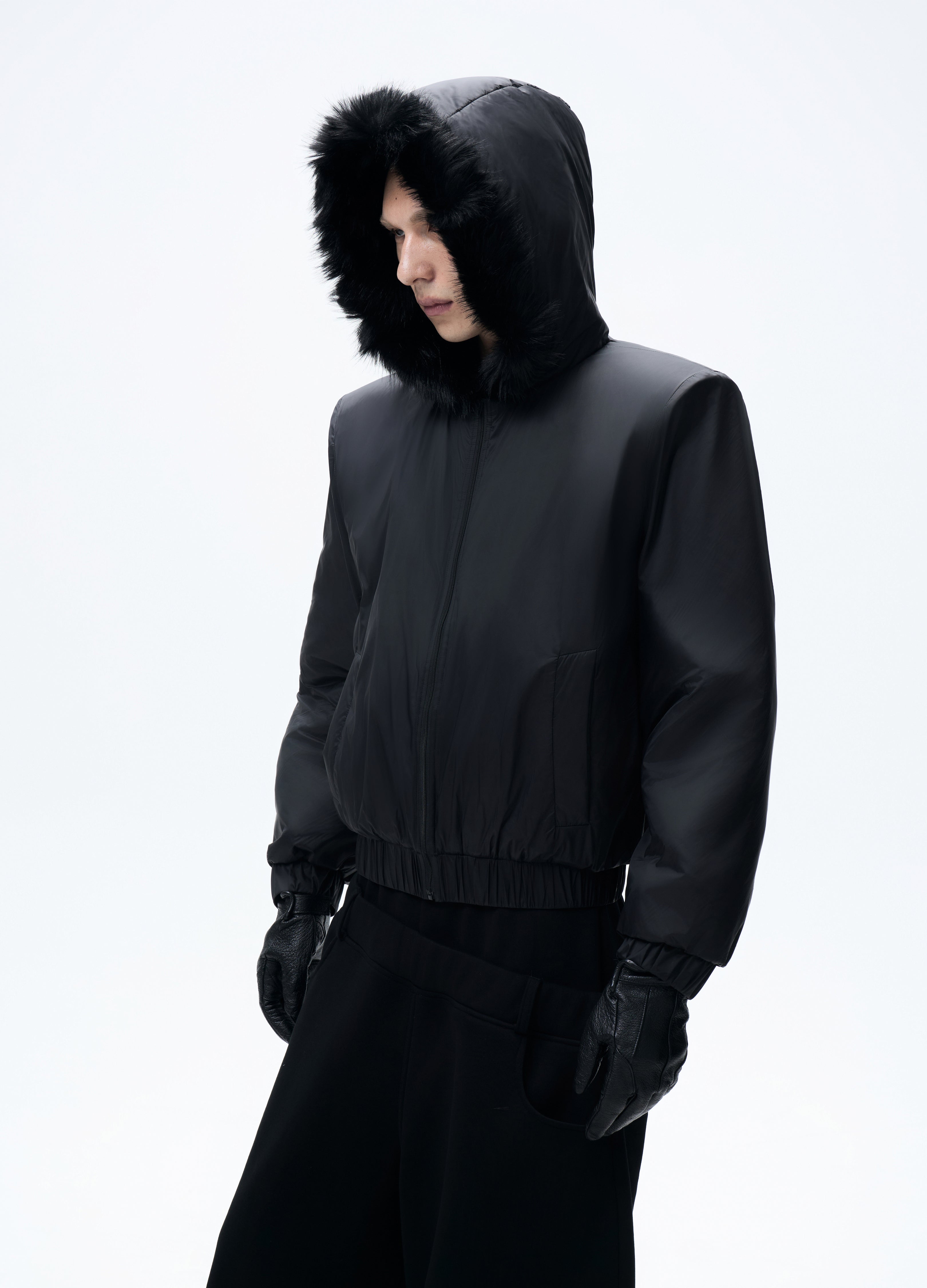 25FW FUR HOODED PUFFER JACKET