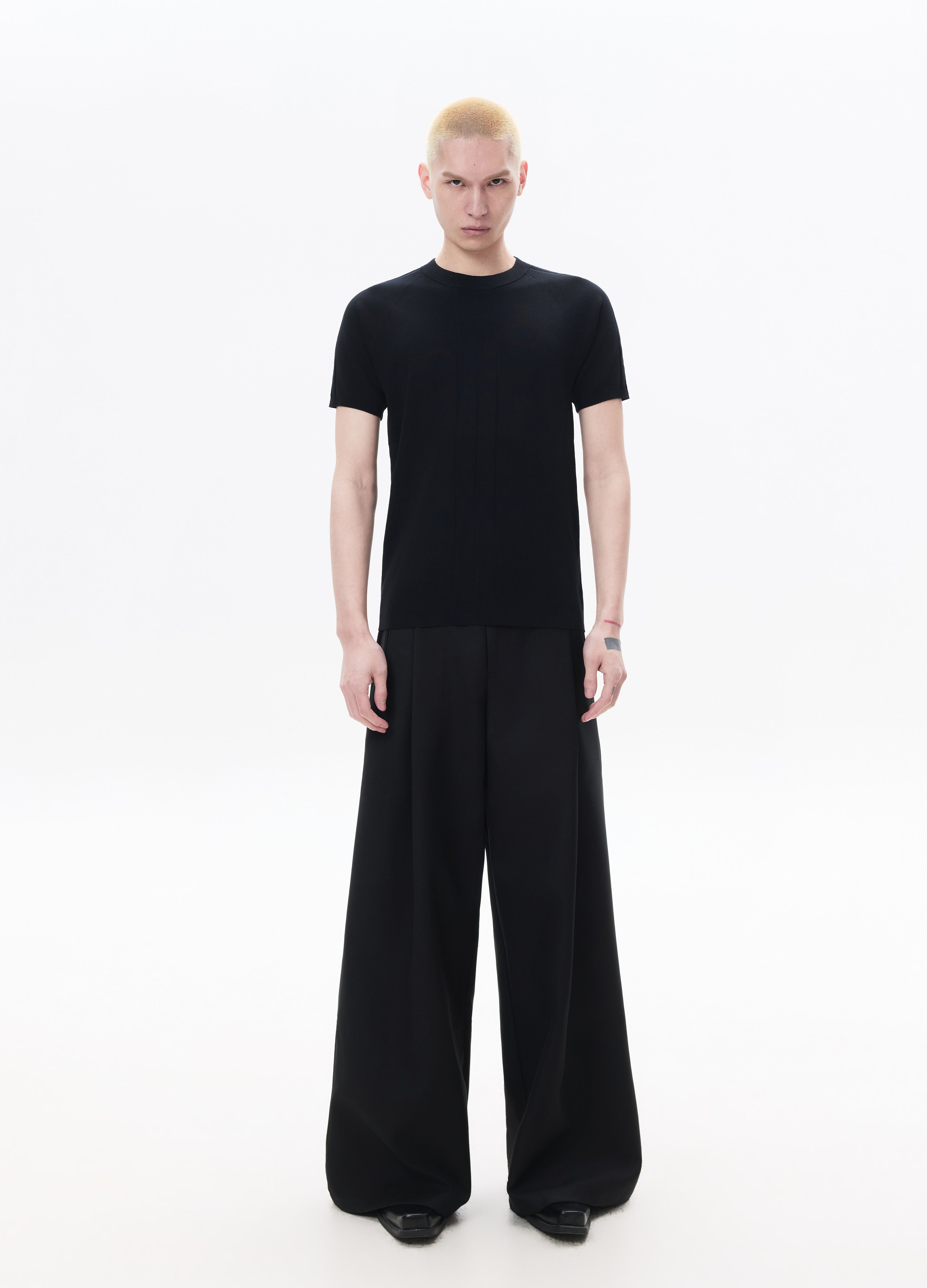 26SS VERTICAL RIB KNIT SHORT SLEEVE TEE
