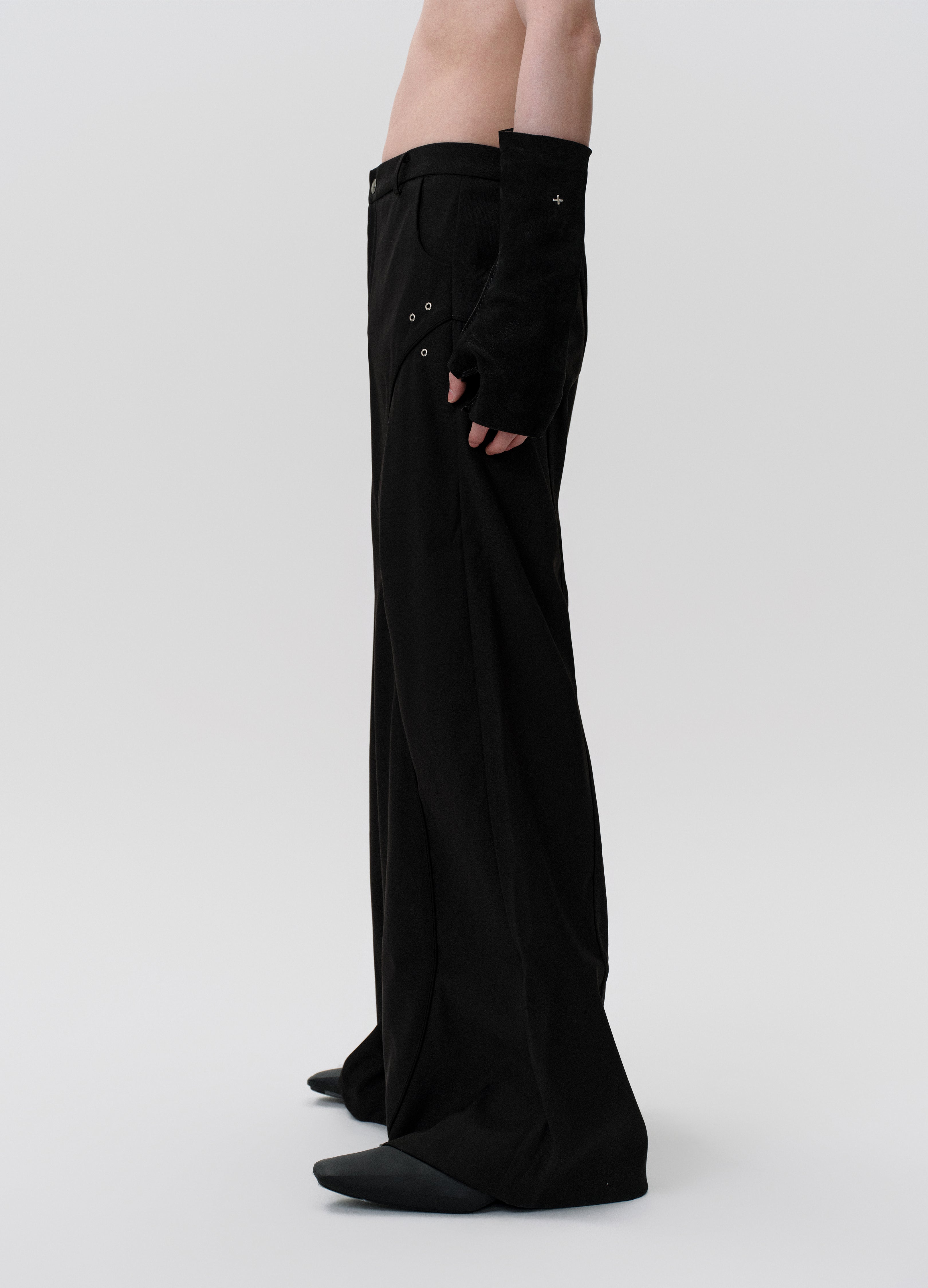 25SS EYELET STITCH WIDE PANTS