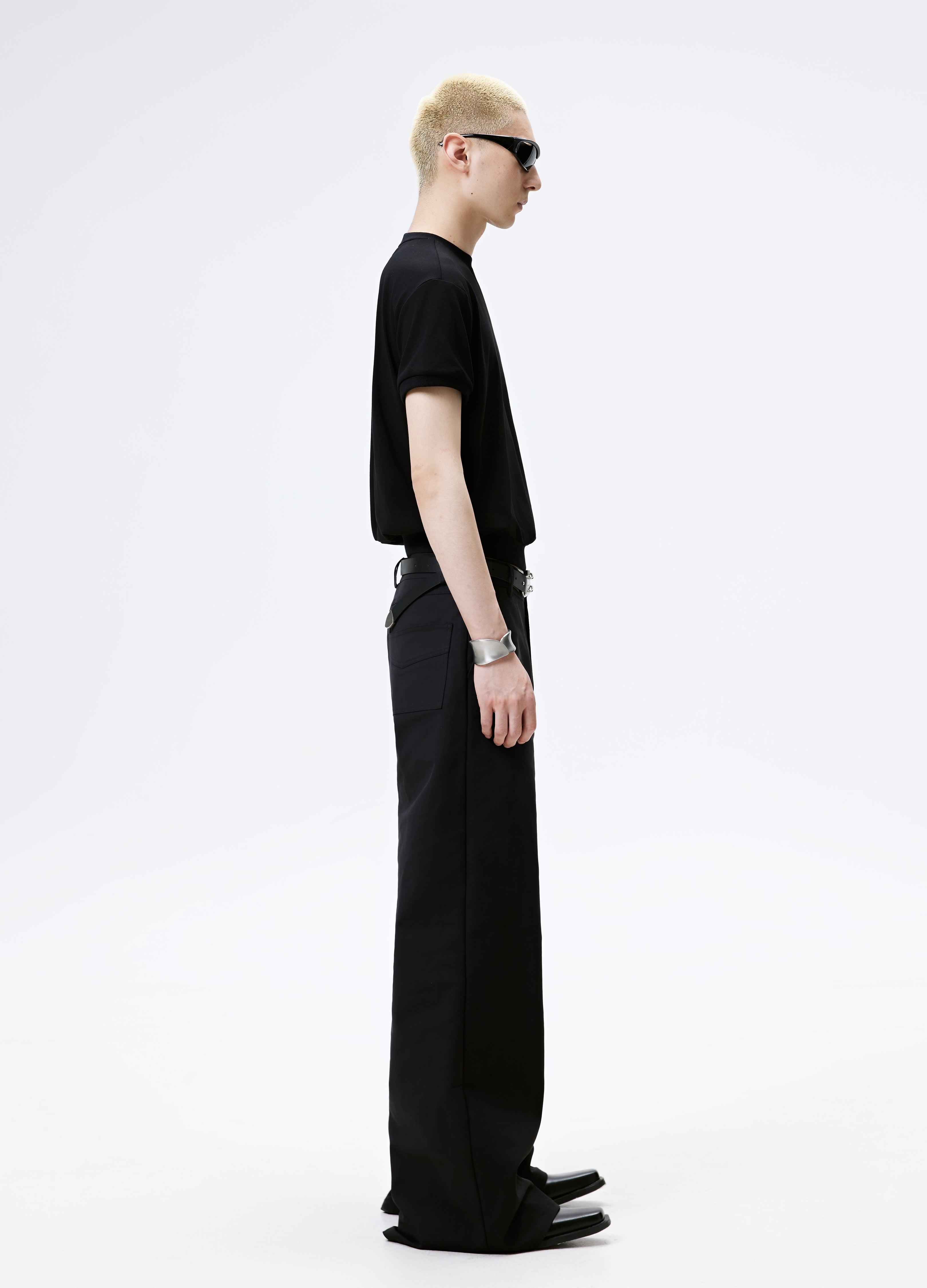 25SS BLACK BASELINE FLARE PANTS