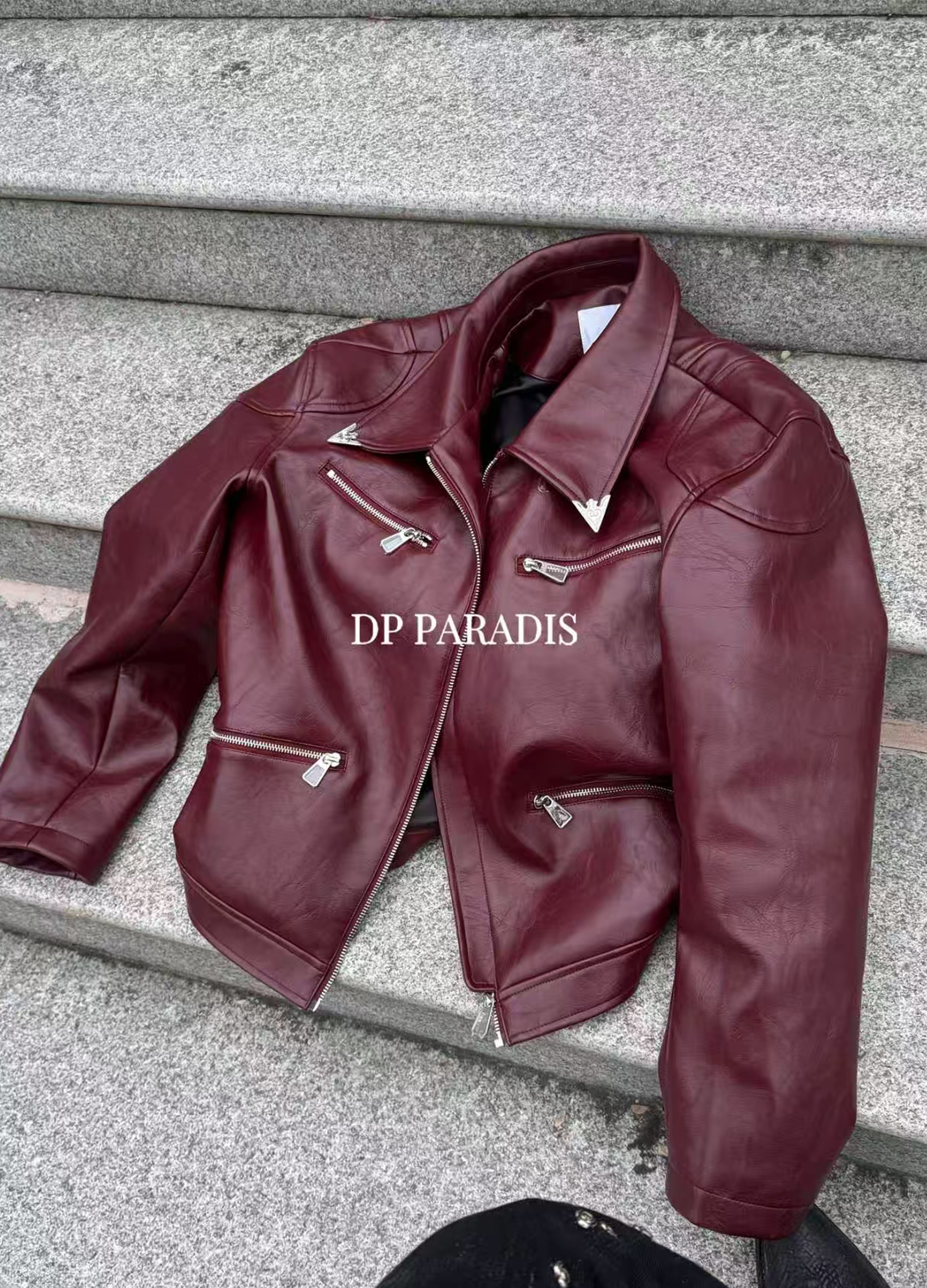 BAROQUE ZIP LEATHER JACKET
