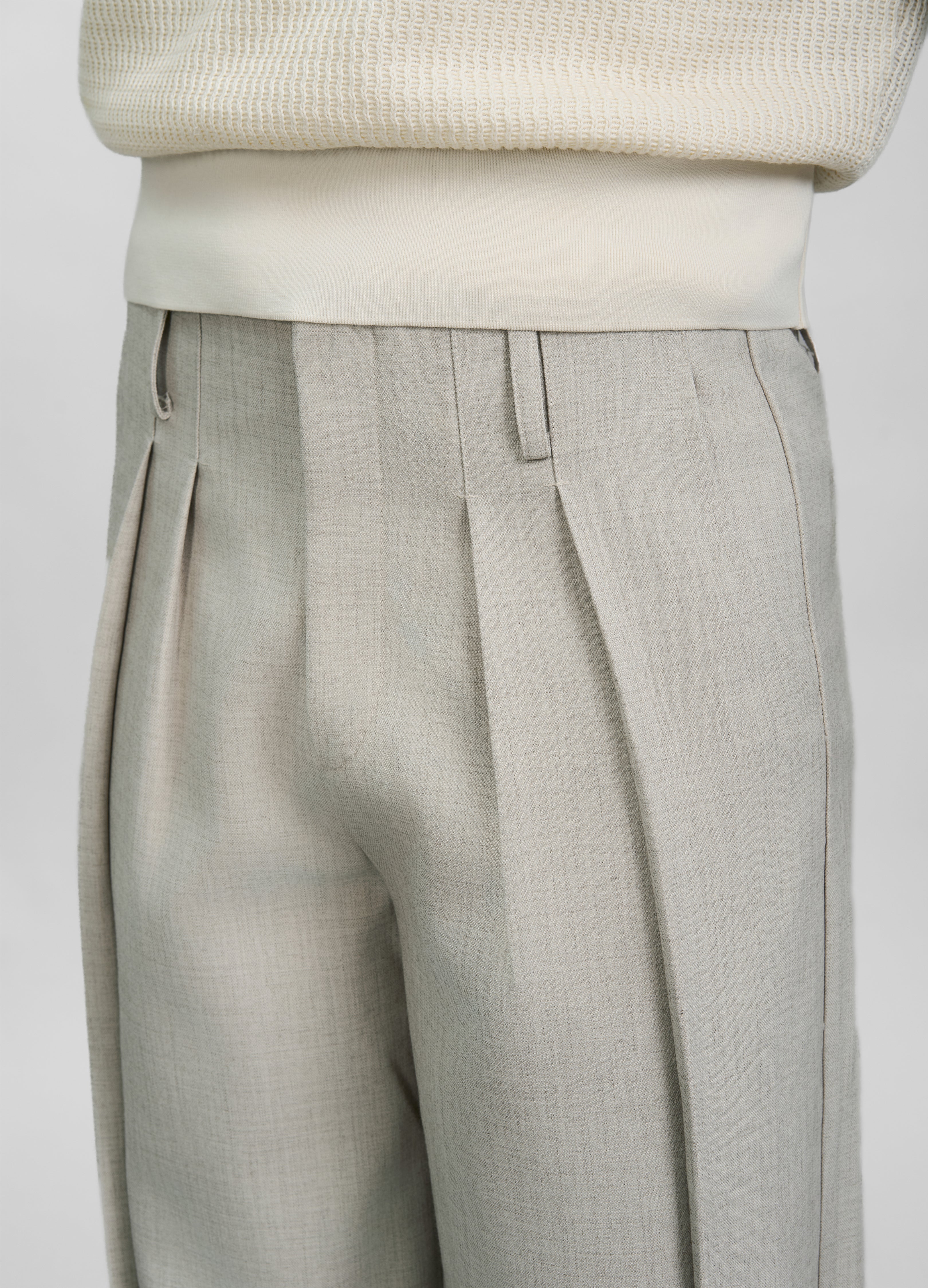 HOLLYWOOD SAGE PLEAT TROUSERS