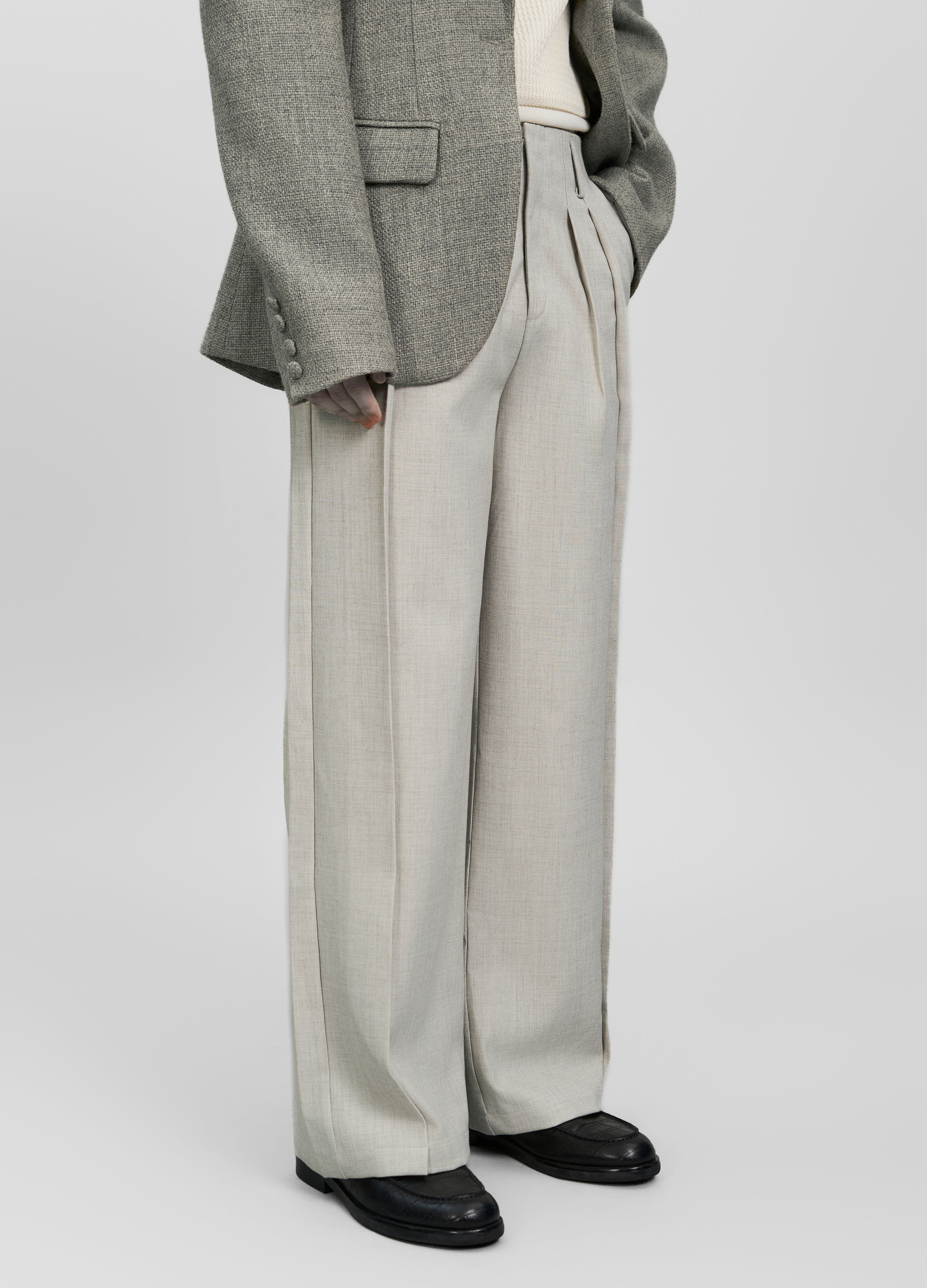 HOLLYWOOD SAGE PLEAT TROUSERS