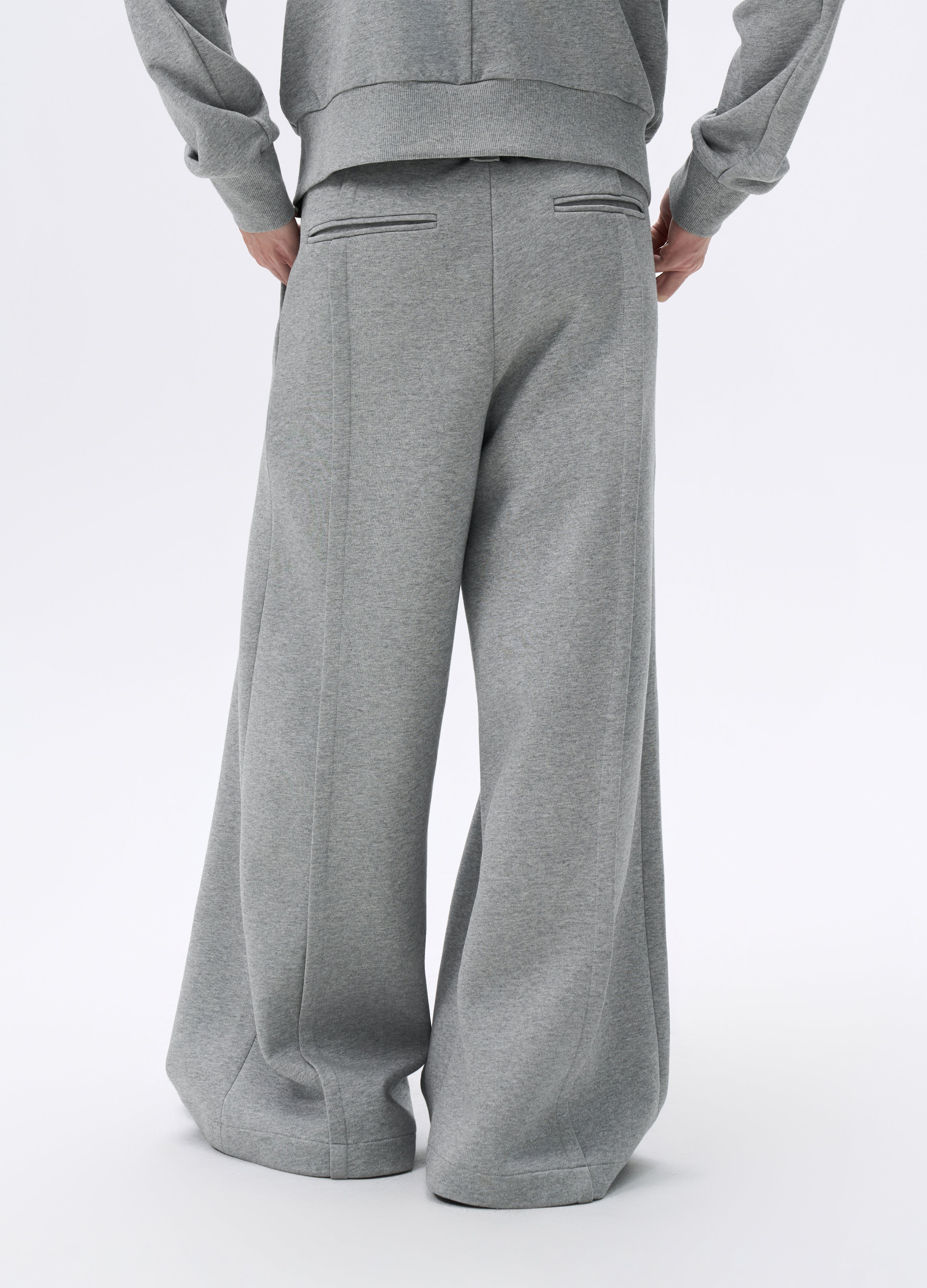 25FW GREY LOOSE PLEAT TROUSERS
