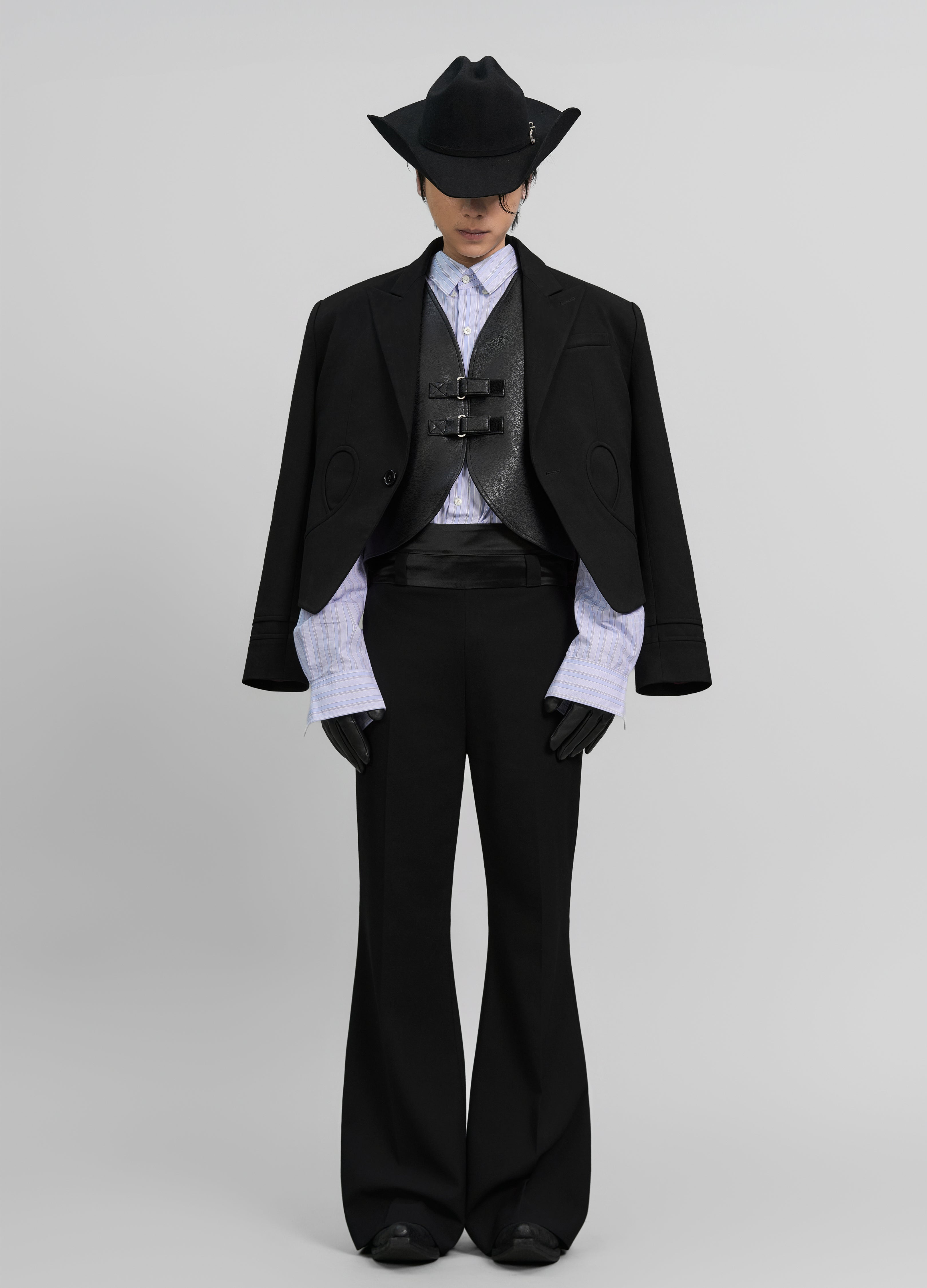 STRIPED EMBROIDERED BLUE SHIRT